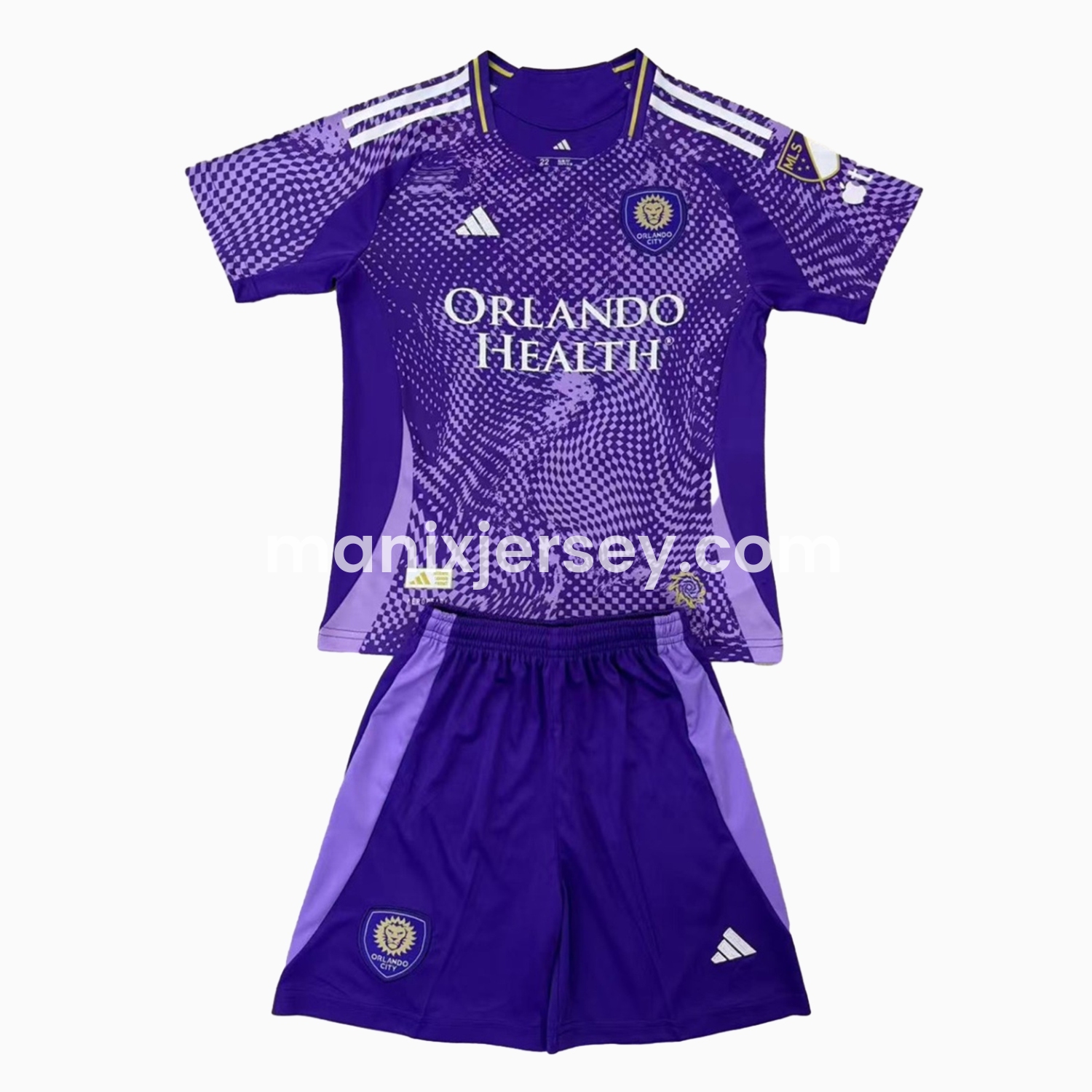 ManixJersey.com | Orlando City 25-26 Home Men's Adult Jersey Set - Fans Version -Customize Name, Number and Patch | Worldwide Shipping