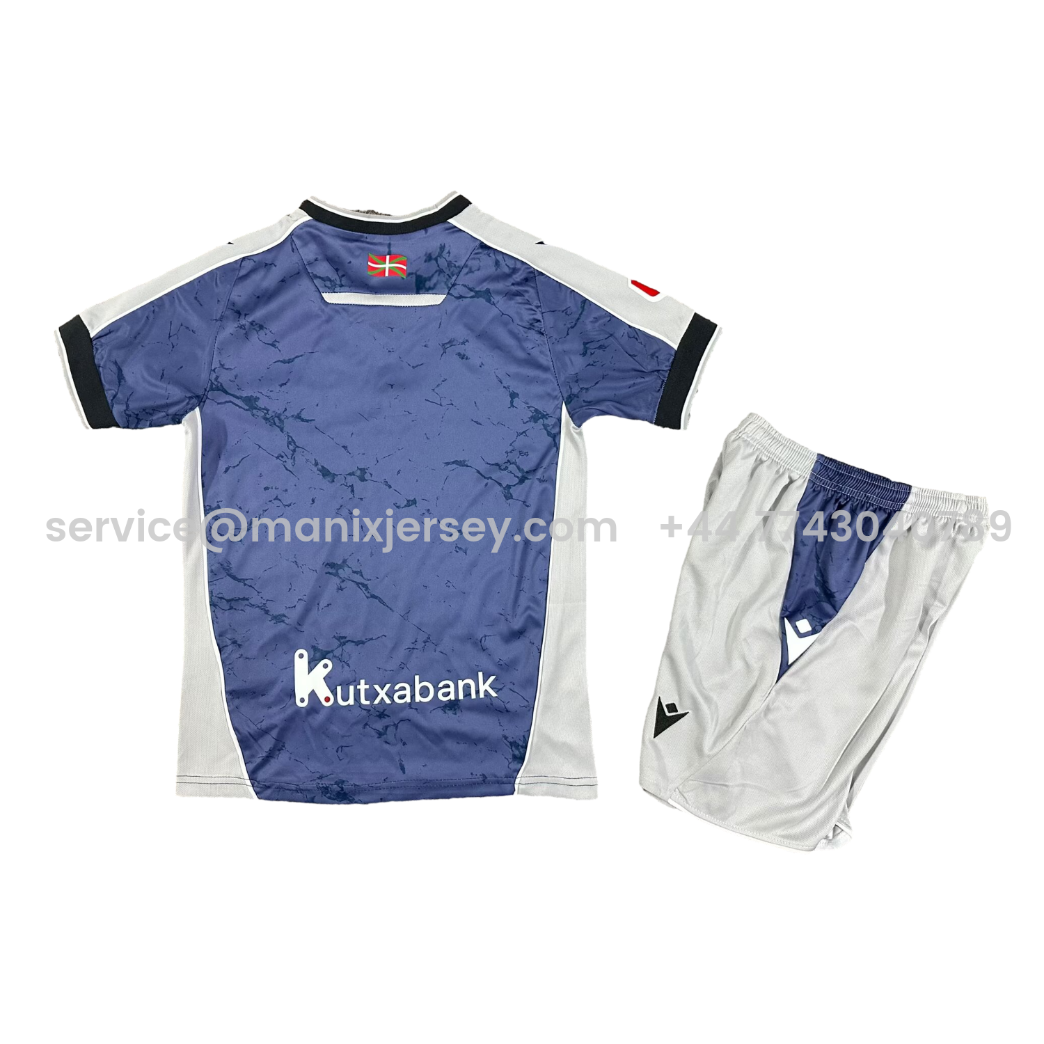 ManixJersey.com | Real Sociedad 25-26 Away Kids Kit -Customize Name, Number and Patch | Worldwide Shipping