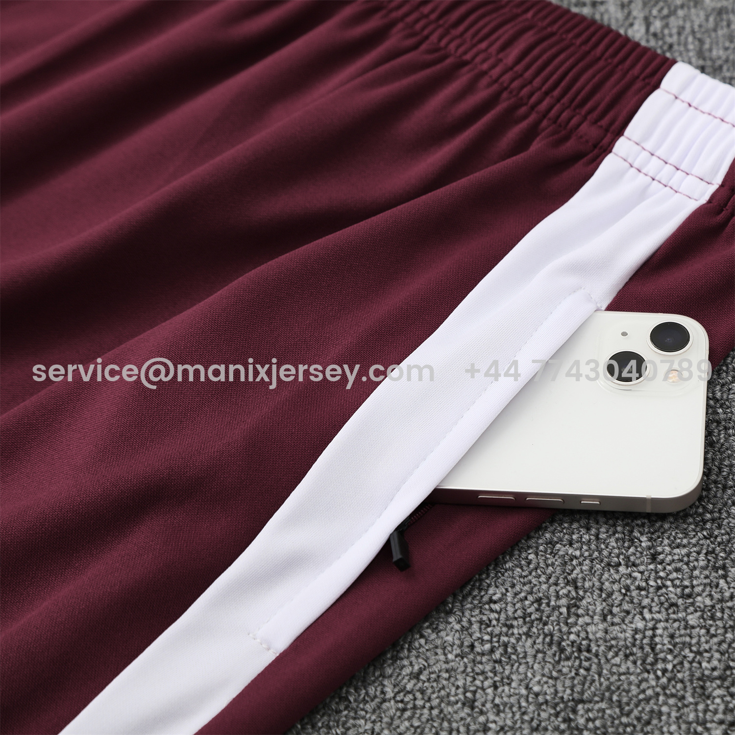 ManixJersey.com | Bayern Munich 25-26 POLO Short-Sleeve Training Set With Red Logo - Deep Red Top & Deep Red Pants -Customize Name, Number and Patch | Worldwide Shipping