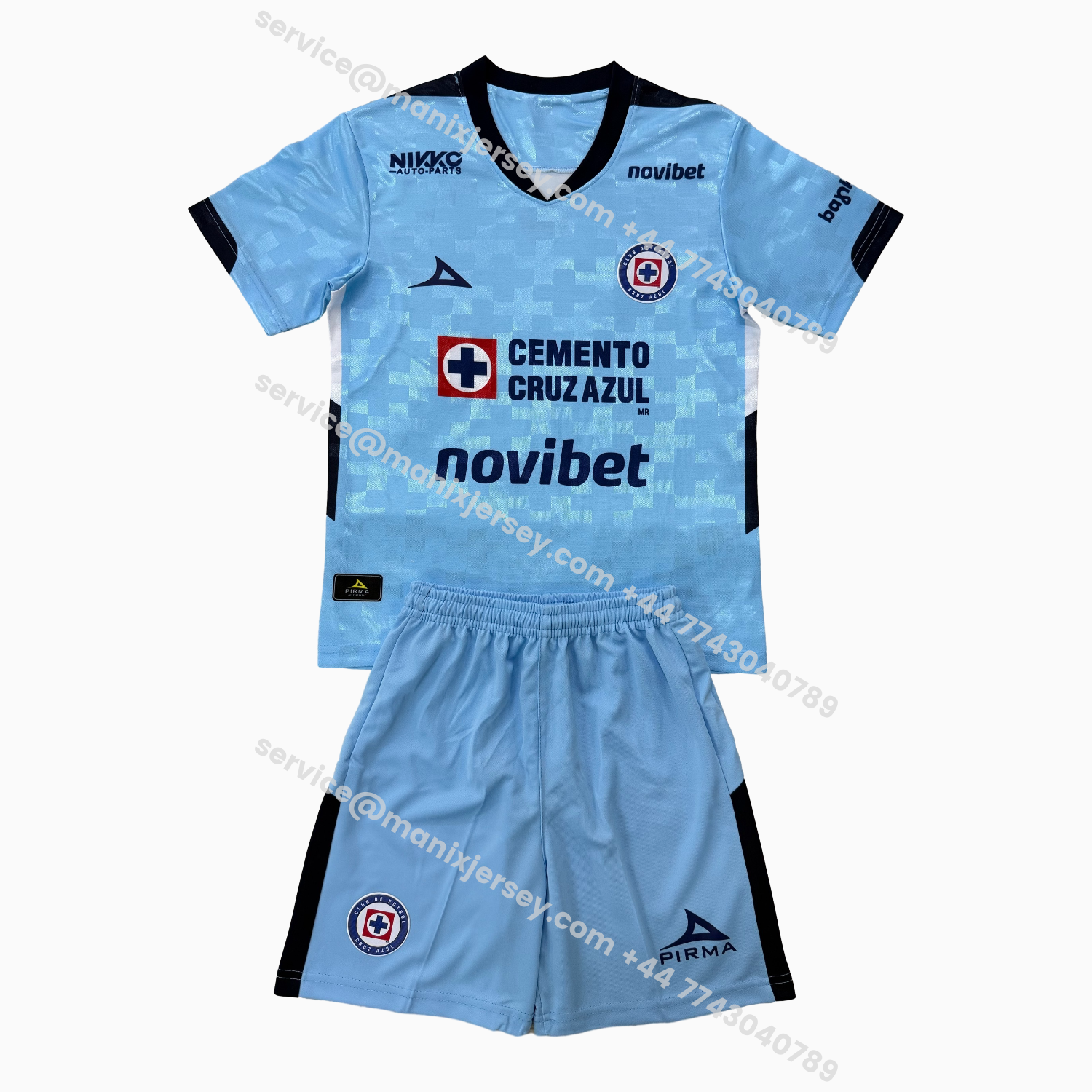 ManixJersey.com | Cruz Azul 25-26 Blue Goalkeeper Kids Kit -Customize Name, Number and Patch | Worldwide Shipping
