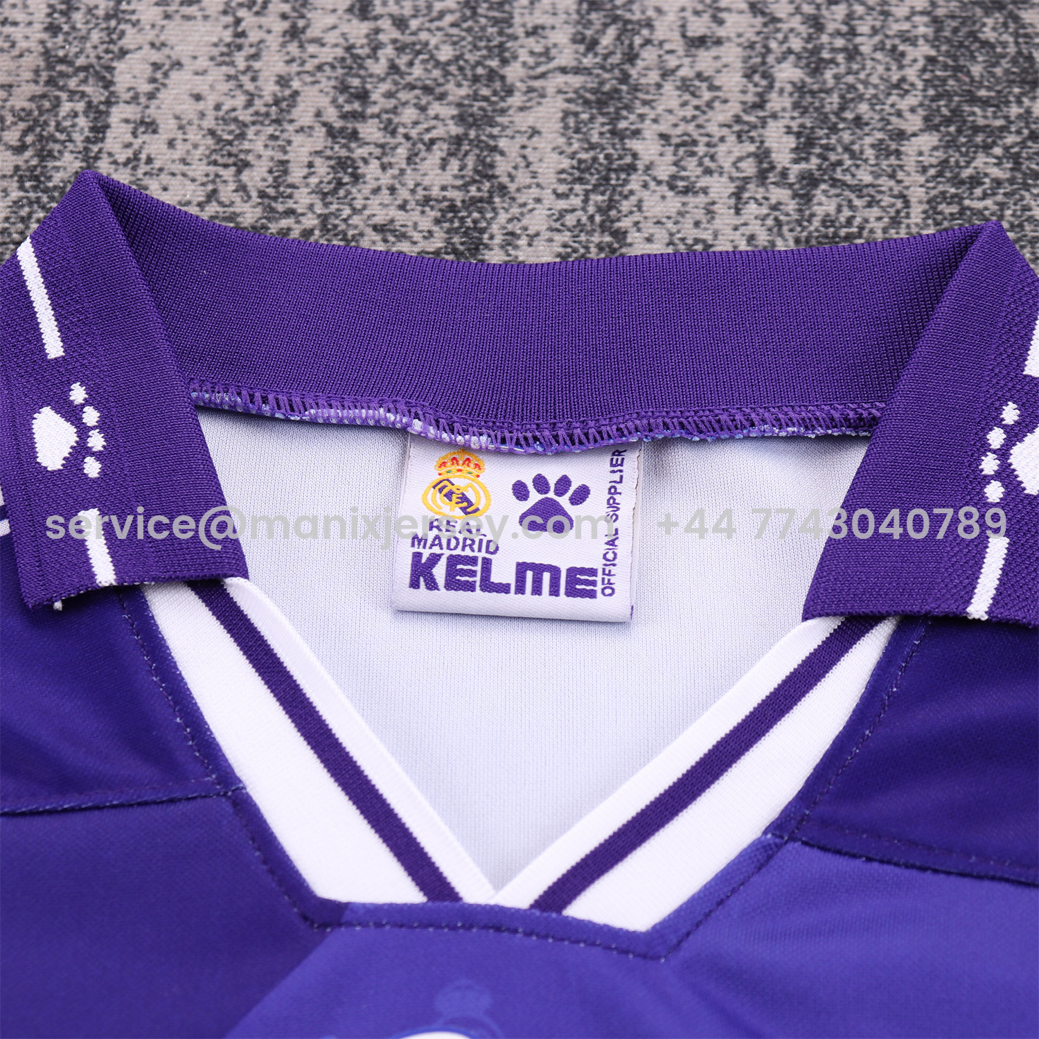 ManixJersey.com | Retro Real Madrid 1994-96 Away Kids Kit -Customize Name, Number and Patch | Worldwide Shipping