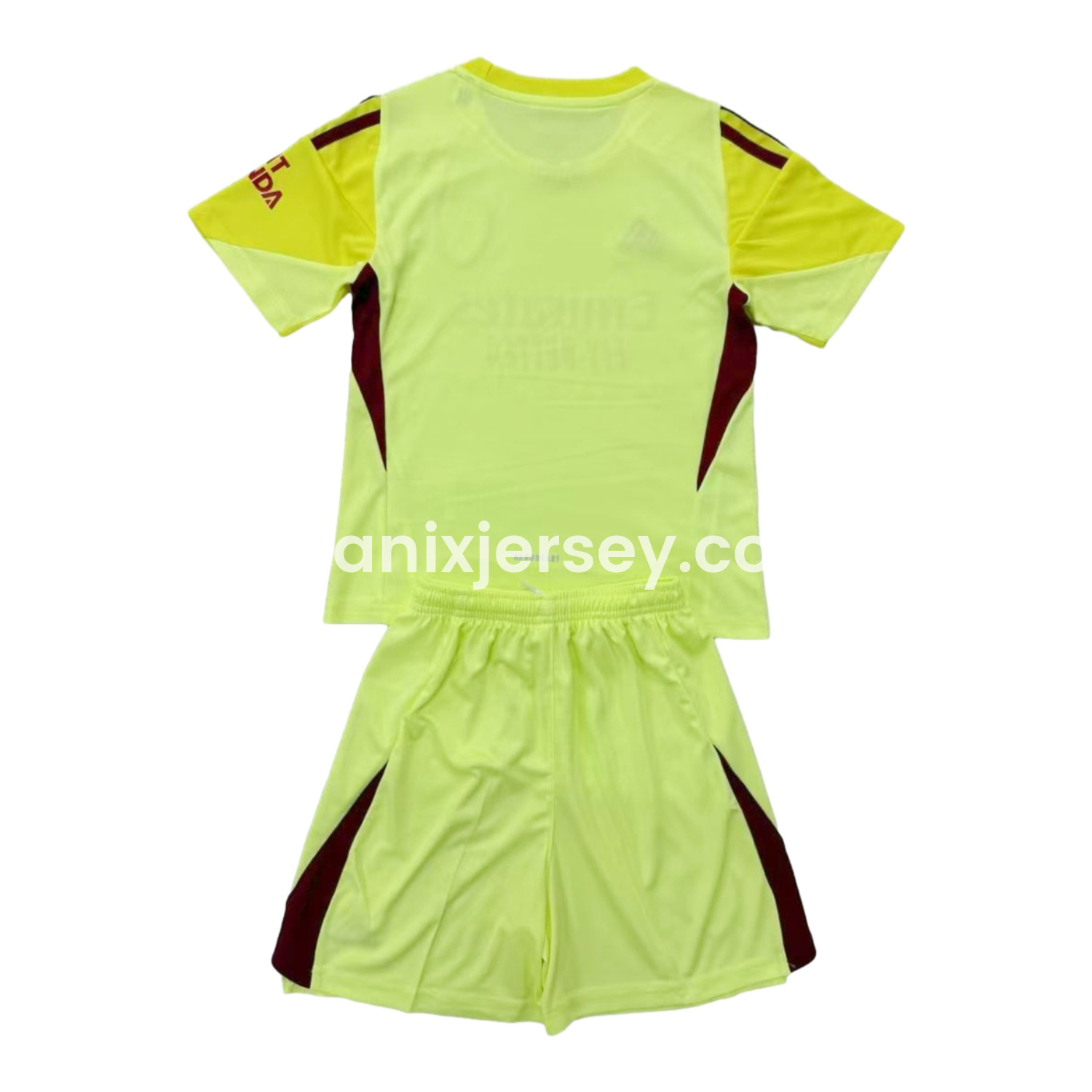 ManixJersey.com | Arsenal 25-26 Light Yellow Goalkeeper Men's Adult Jersey Set - Fans Version -Customize Name, Number and Patch | Worldwide Shipping