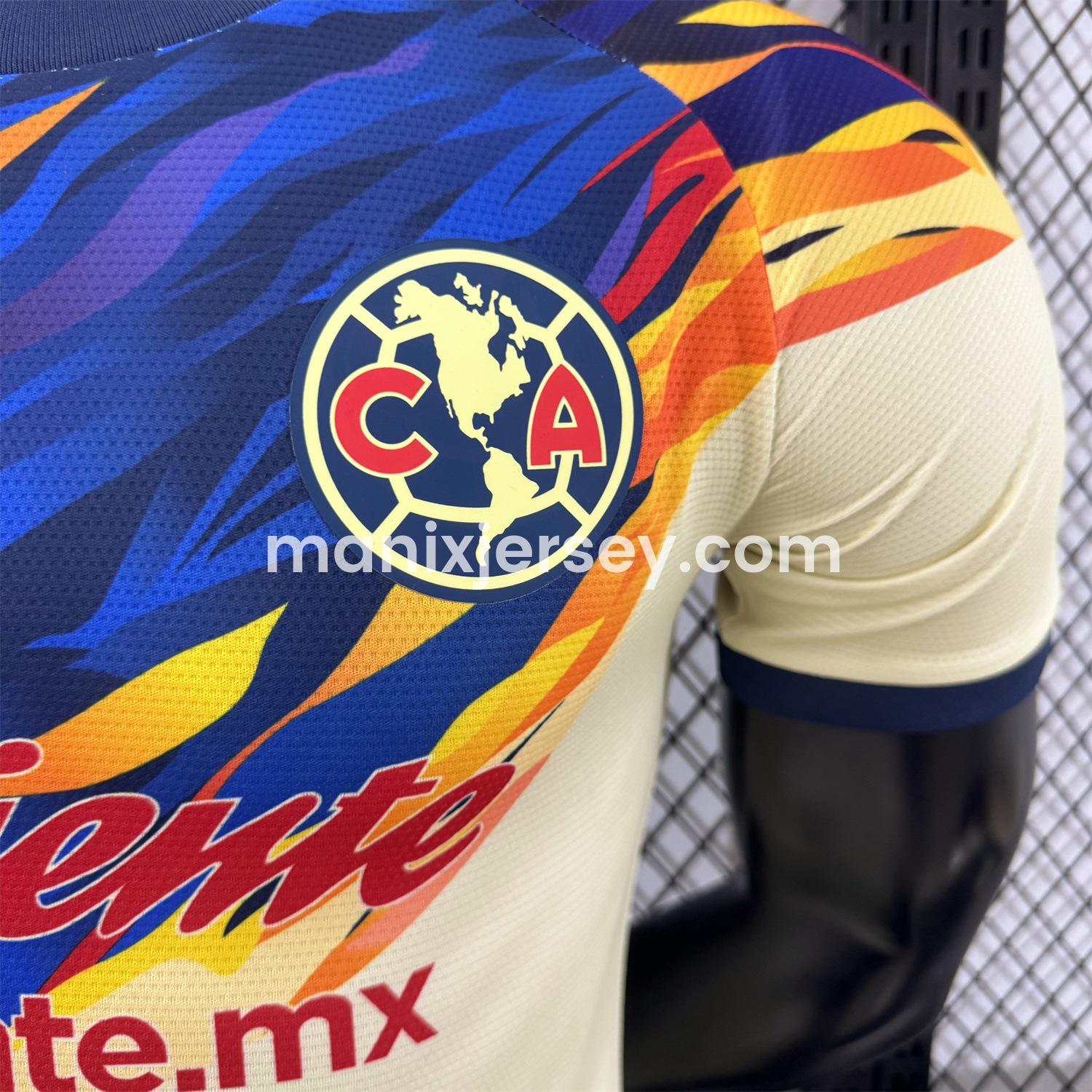 ManixJersey.com | Club América 25-26 Blue Neck Light Yellow Special Jersey - Player Version -Customize Name, Number and Patch | Worldwide Shipping
