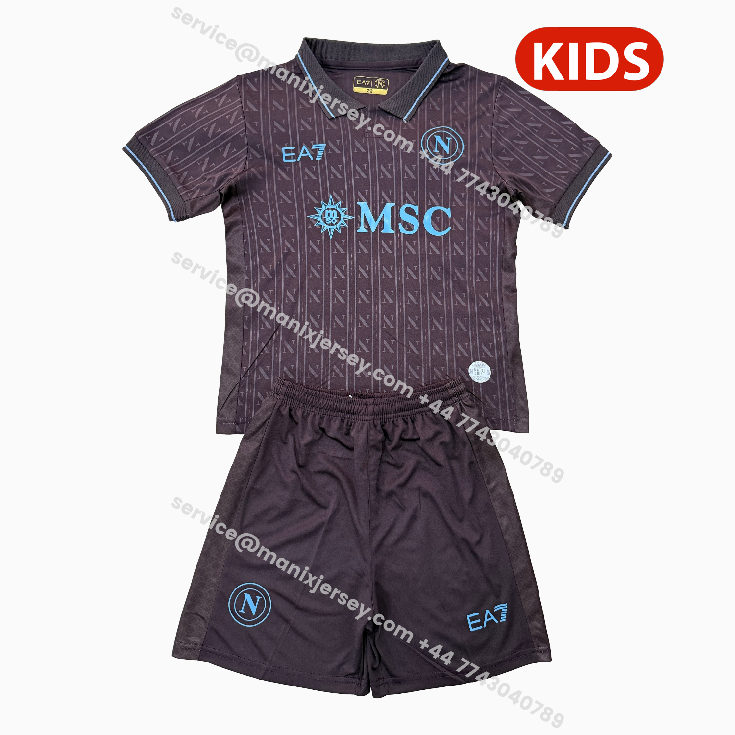 ManixJersey.com | Napoli 25-26 Third Kids Kit -Customize Name, Number and Patch | Worldwide Shipping