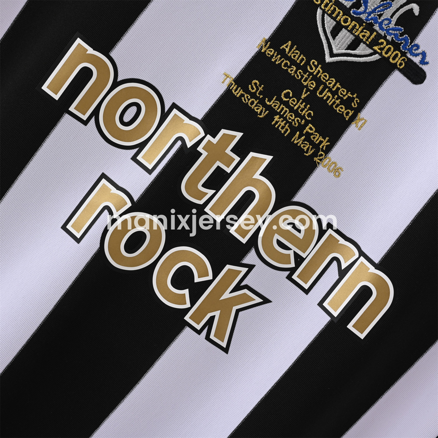 ManixJersey.com | Retro Newcastle United 2006 Alan Shearer Testimonial Home Jersey -Customize Name, Number and Patch | Worldwide Shipping