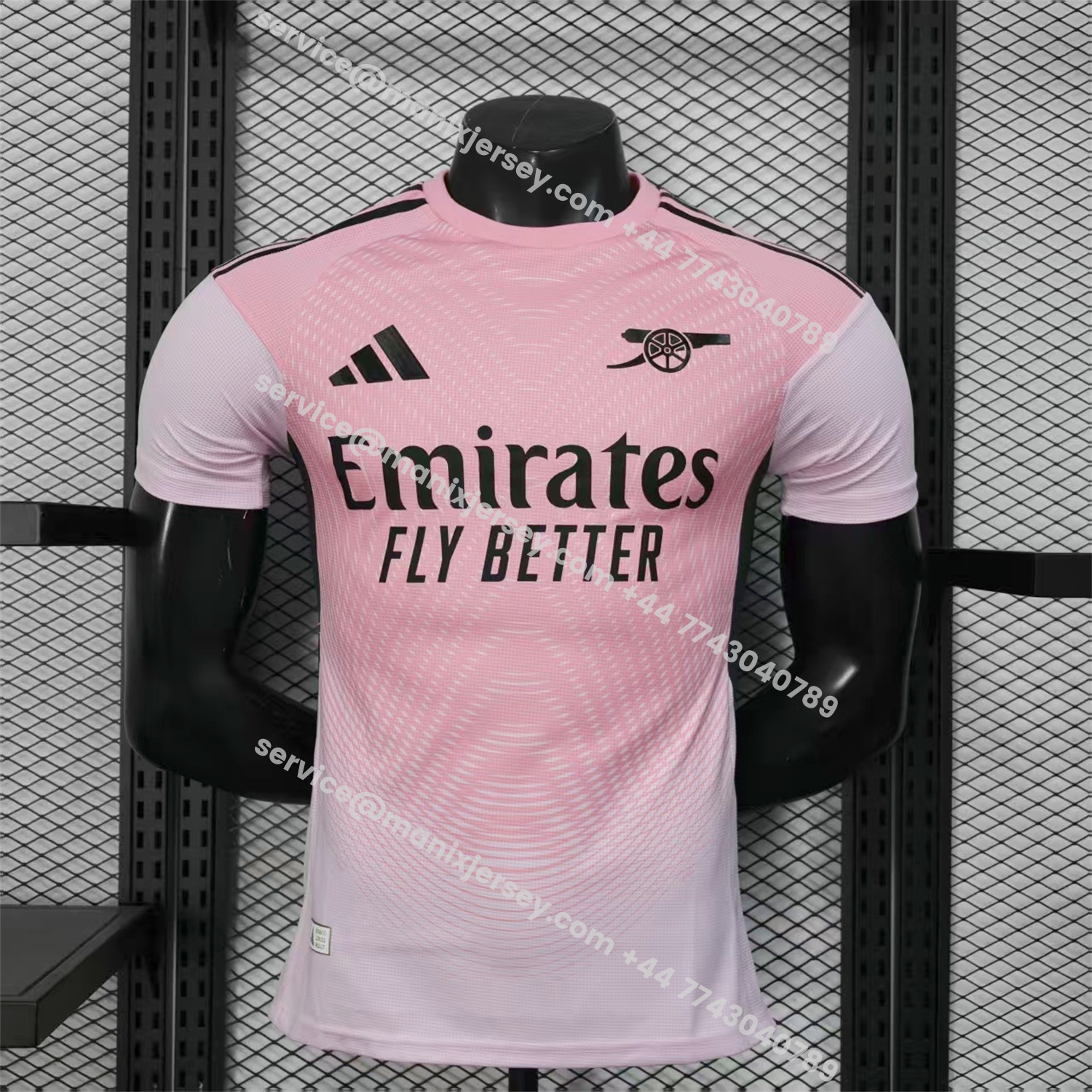 ManixJersey.com | Arsenal 25-26 Pre-Match Training Pink Jersey - Player Version -Customize Name, Number and Patch | Worldwide Shipping