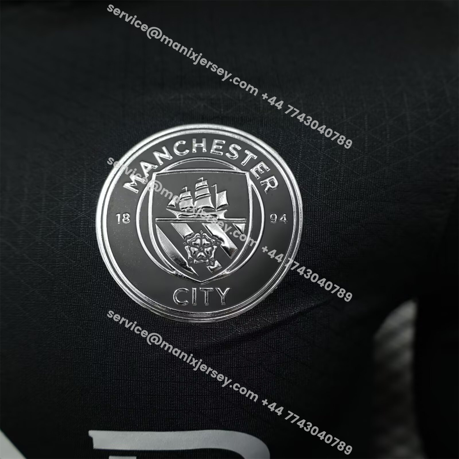 ManixJersey.com | Manchester City 25-26 Away Black Long Sleeves Jersey - Player Version -Customize Name, Number and Patch | Worldwide Shipping