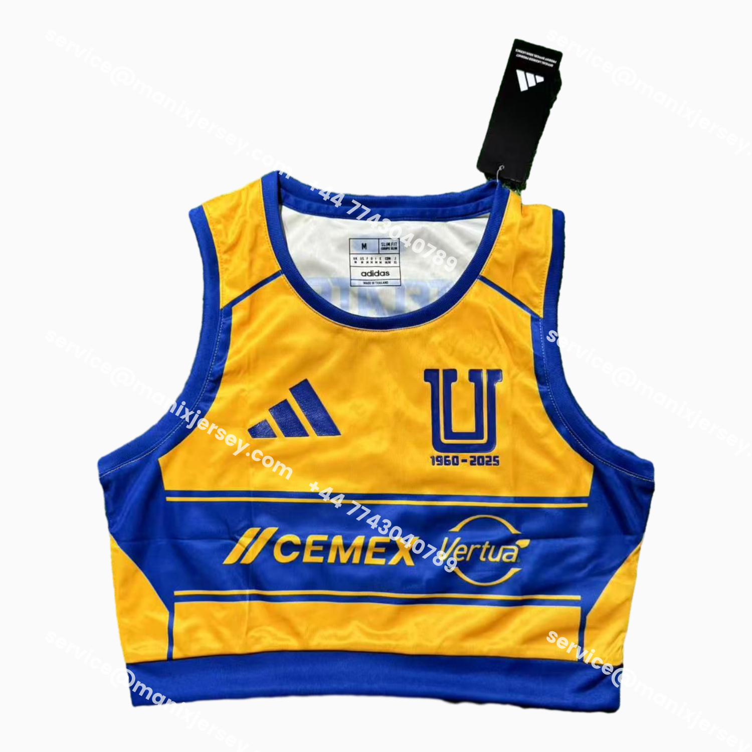 ManixJersey.com | Women's Tigres UANL 25-26 Home Yoga Vest -Customize Name, Number and Patch | Worldwide Shipping