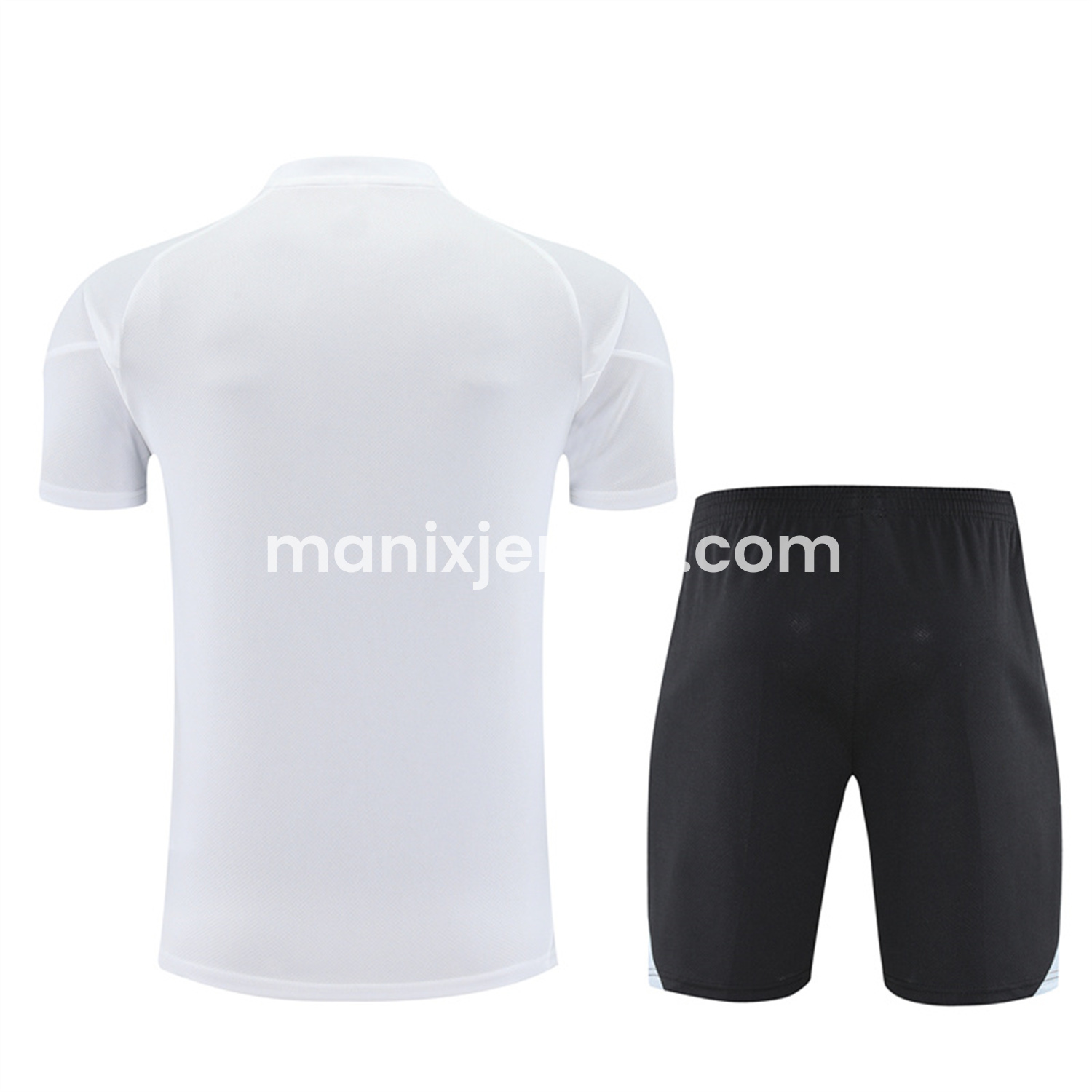 ManixJersey.com | INT M.A.M 25-26 Kids Short-Sleeve Training Set - White Top and Black Shorts -Customize Name, Number and Patch | Worldwide Shipping