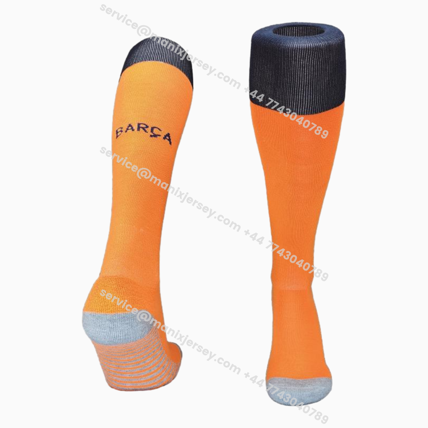 ManixJersey.com | Barcelona 25-26 Third Socks - Orange -Customize Name, Number and Patch | Worldwide Shipping