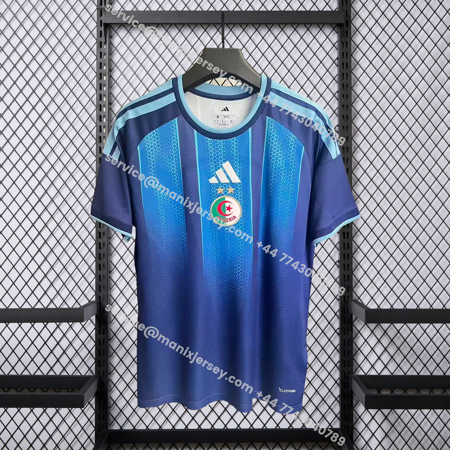 ManixJersey.com | Algeria 2026 Training Blue Jersey - Fans Version -Customize Name, Number and Patch | Worldwide Shipping