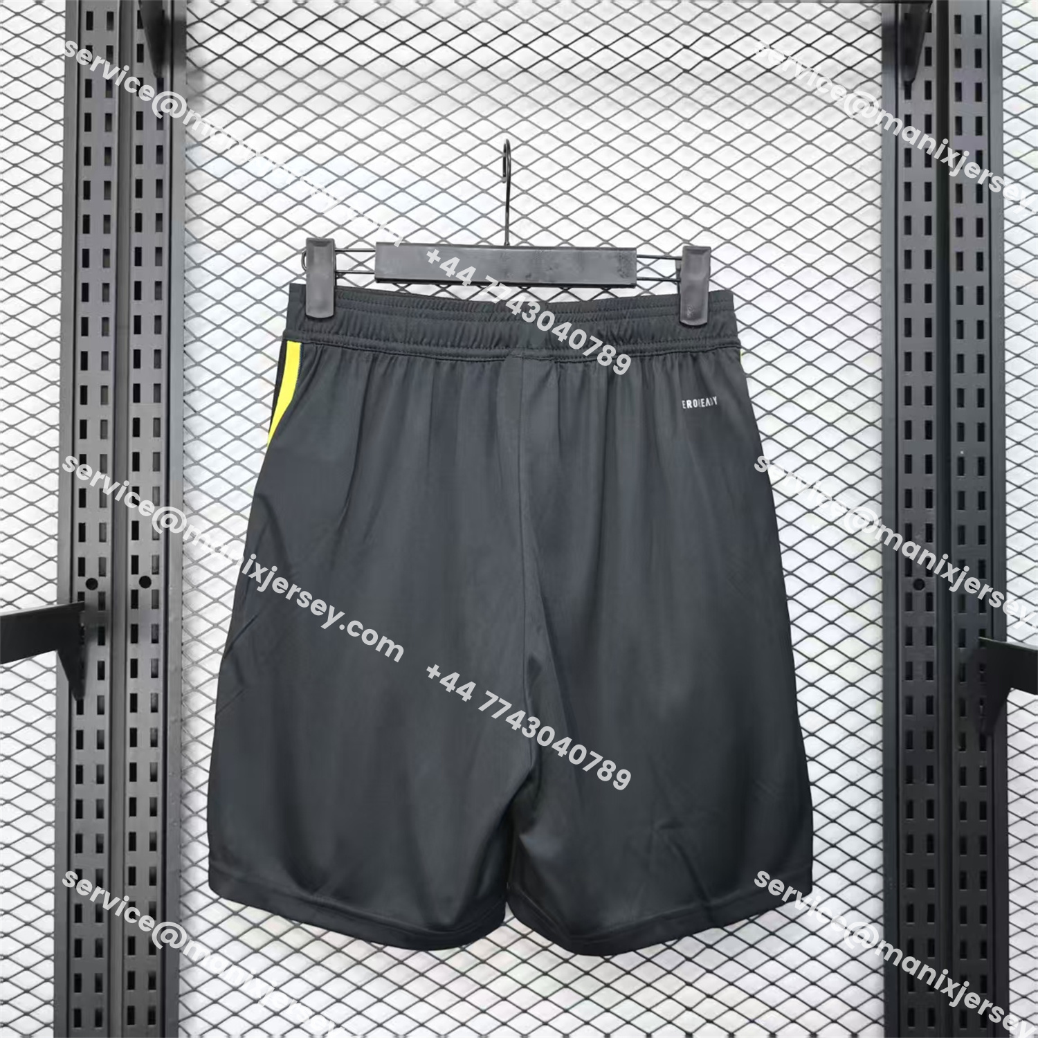 ManixJersey.com | Manchester United 25-26 Third Black Shorts - Player Version -Customize Name, Number and Patch | Worldwide Shipping