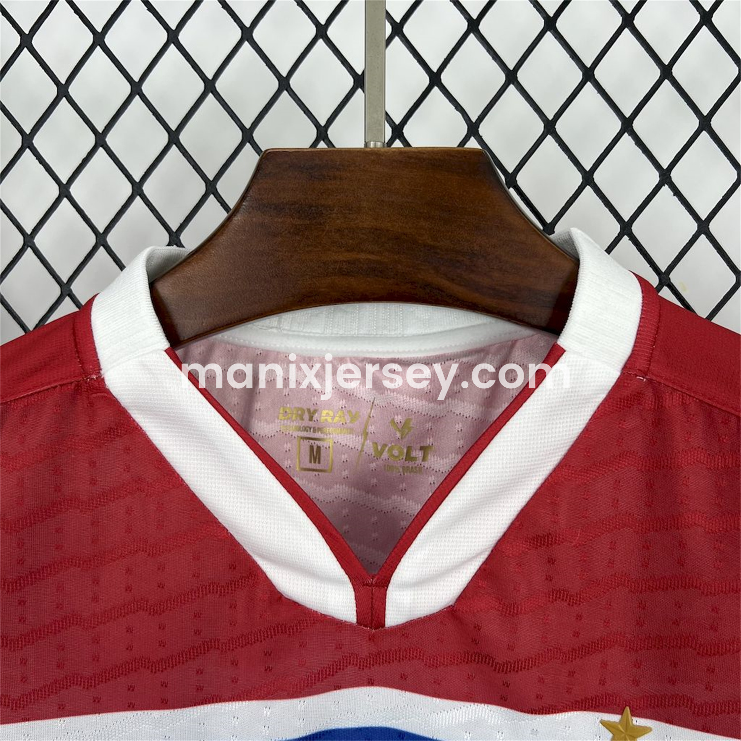 ManixJersey.com | Fortaleza 25-26 Home Red Blue Stripes Jersey - Fans Version -Customize Name, Number and Patch | Worldwide Shipping