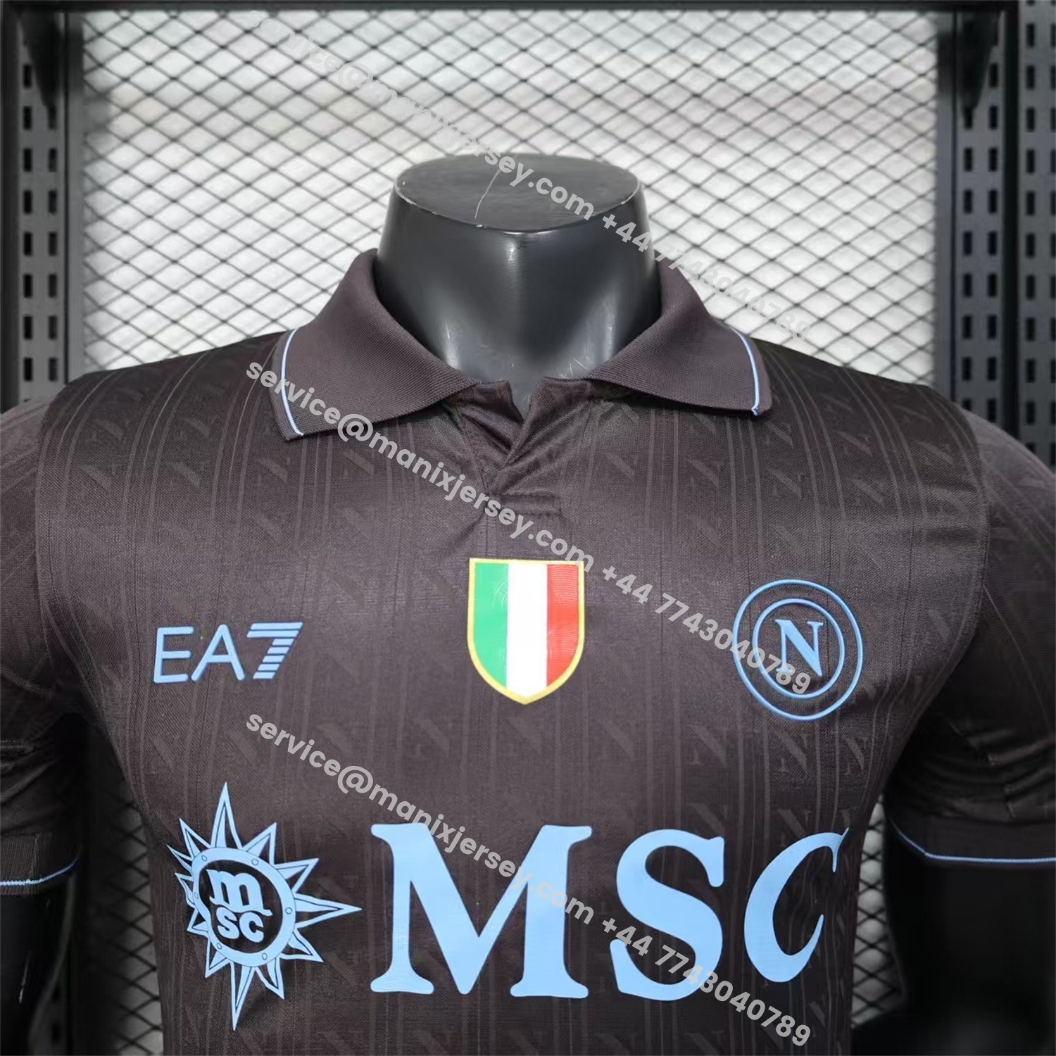 ManixJersey.com | Napoli 25-26 Third Black Jersey - Player Version -Customize Name, Number and Patch | Worldwide Shipping