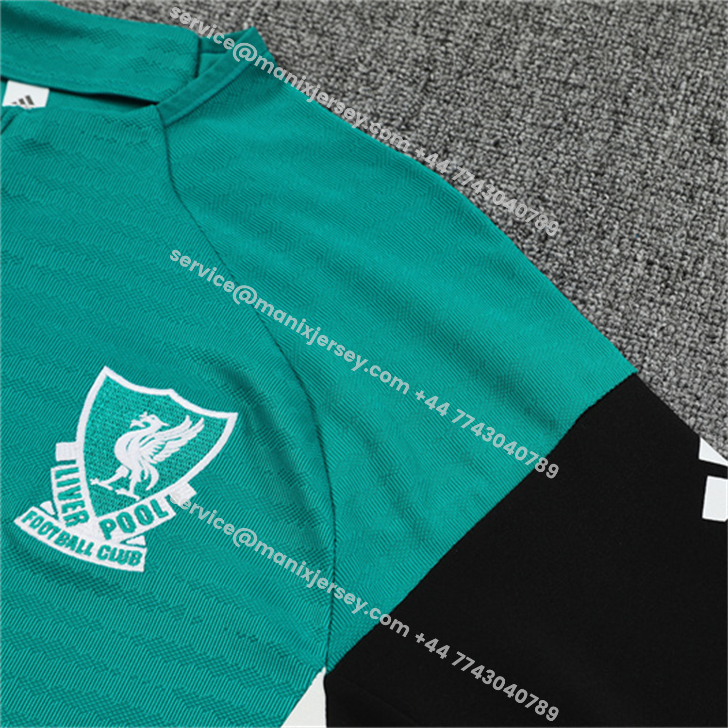 ManixJersey.com | Liver.pool 25-26 Kids Long Sleeve Training Set - Player Version - Green Top and Black Pants -Customize Name, Number and Patch | Worldwide Shipping
