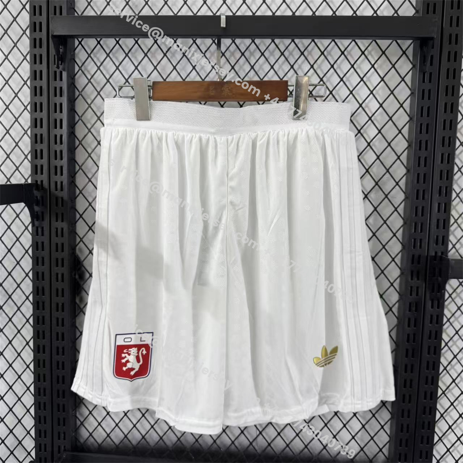 ManixJersey.com | Lyon 25-26 Anniversary White Shorts - Player Version -Customize Name, Number and Patch | Worldwide Shipping