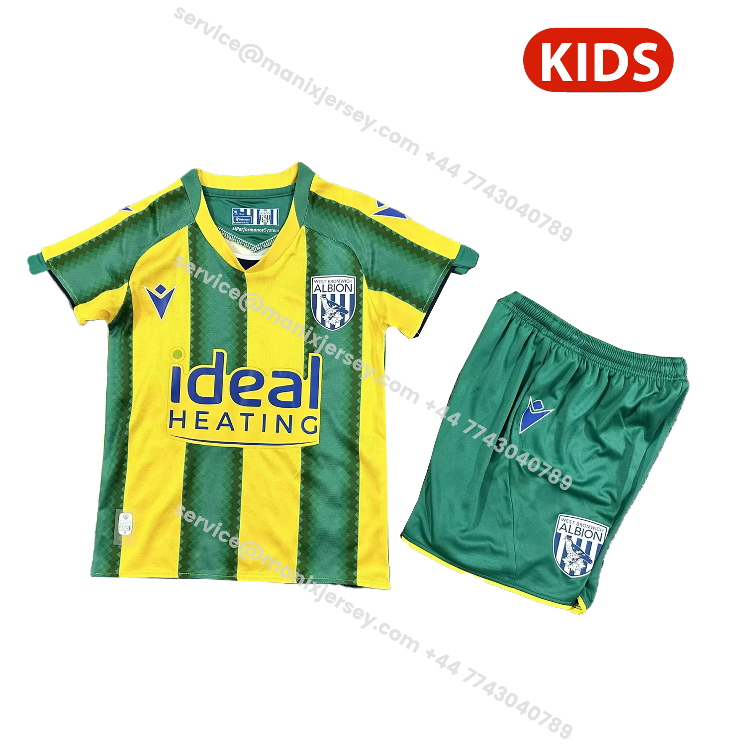 ManixJersey.com | West Bromwich Albion 25-26 Away Kids Kit -Customize Name, Number and Patch | Worldwide Shipping