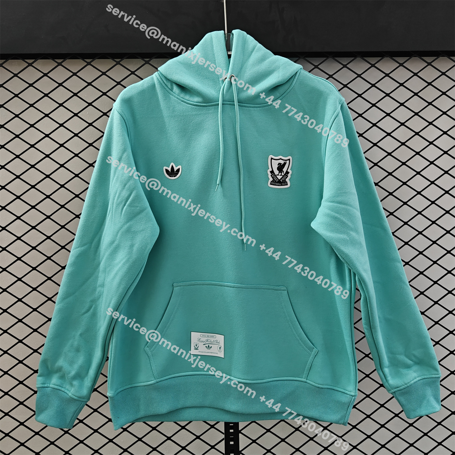 ManixJersey.com | Liver.pool 25-26 Originals Terrace Icon White Team Logo Unisex Pullover Hoodie -Customize Name, Number and Patch | Worldwide Shipping
