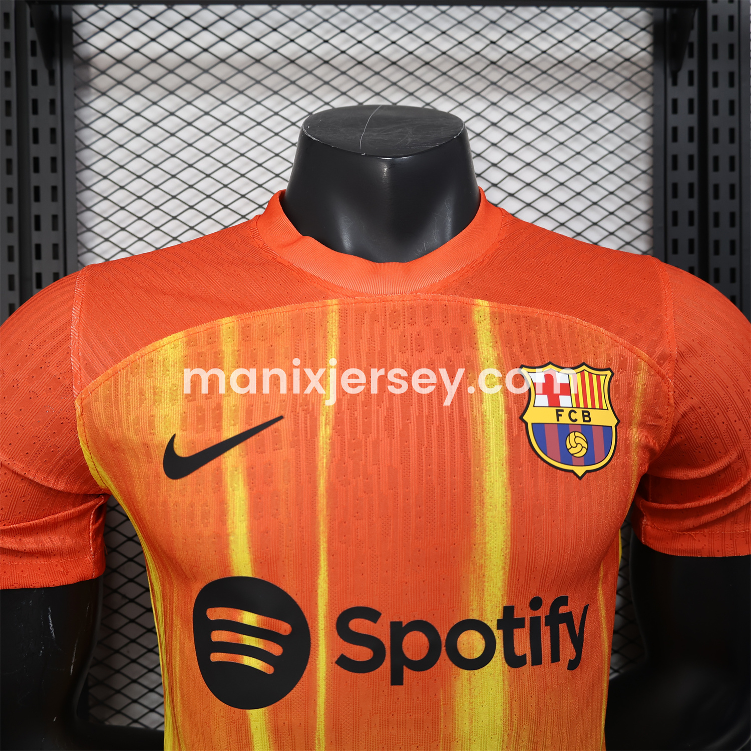 ManixJersey.com | Barcelona 25-26 Spotify Orange & Yellow Special Jersey - Player Version -Customize Name, Number and Patch | Worldwide Shipping