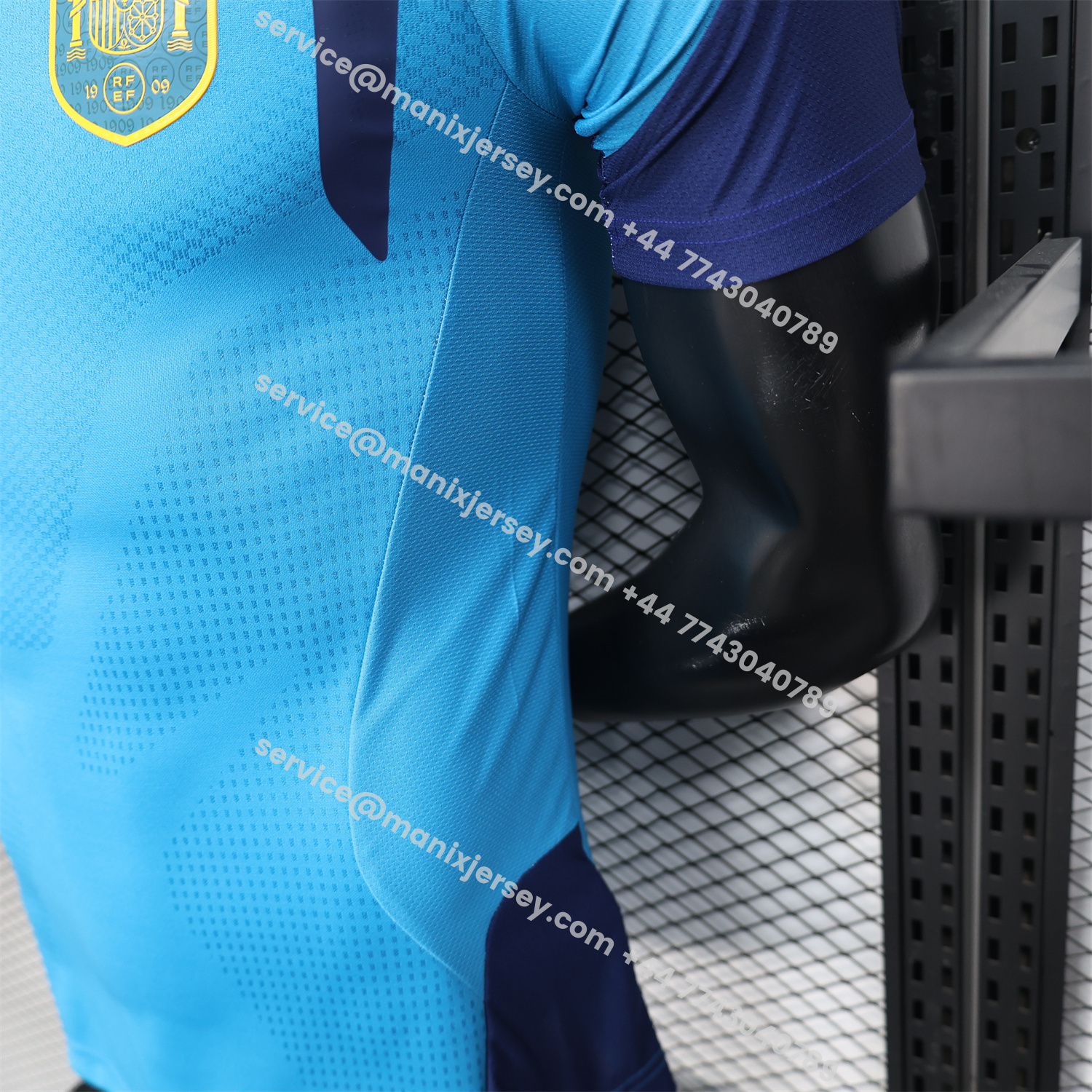 ManixJersey.com | Spain 2026 Blue Pre-Match Training Jersey - Player Version -Customize Name, Number and Patch | Worldwide Shipping