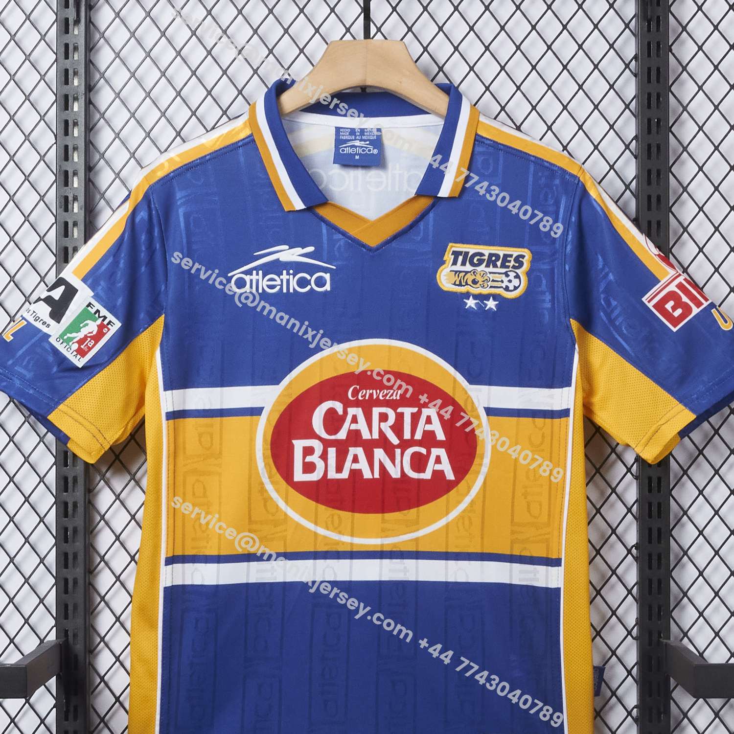 ManixJersey.com | Retro Tigres UANL 1999-00 Away Jersey -Customize Name, Number and Patch | Worldwide Shipping