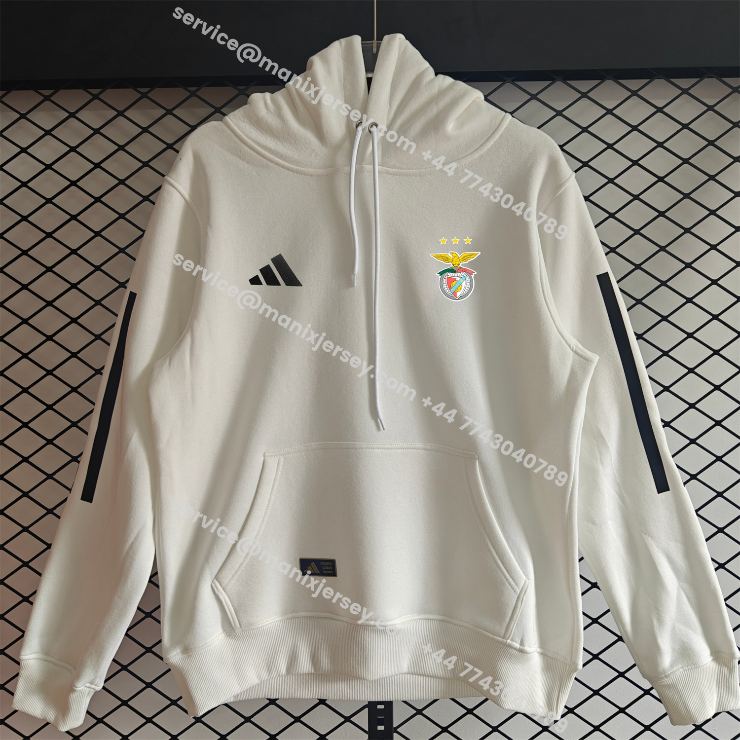 ManixJersey.com | Benfica 25-26 Home Unisex Pullover Hoodie -Customize Name, Number and Patch | Worldwide Shipping