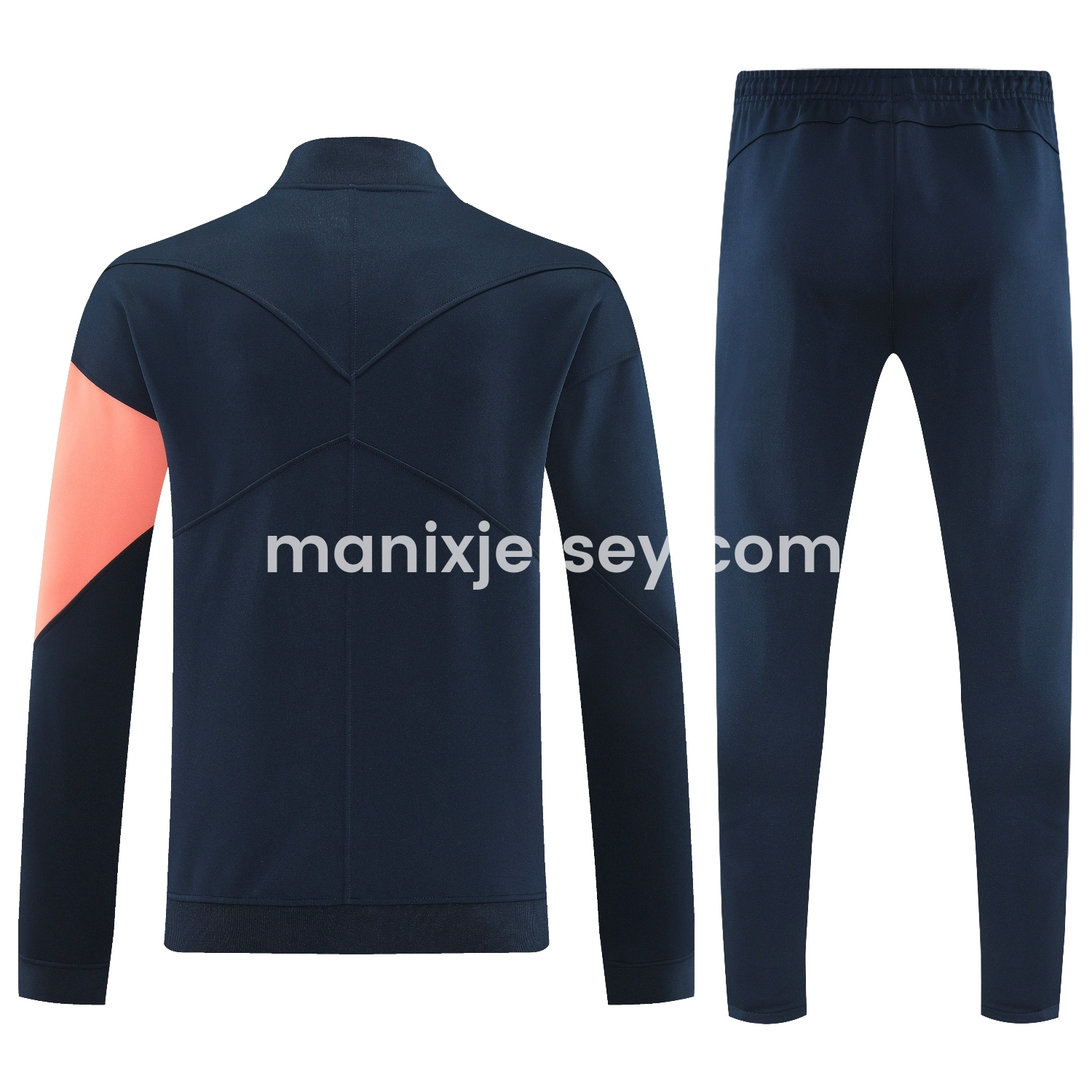 ManixJersey.com | Barcelona 25-26 Jacket Training Tracksuit - Black Orange Jackets & Black Pants -Customize Name, Number and Patch | Worldwide Shipping