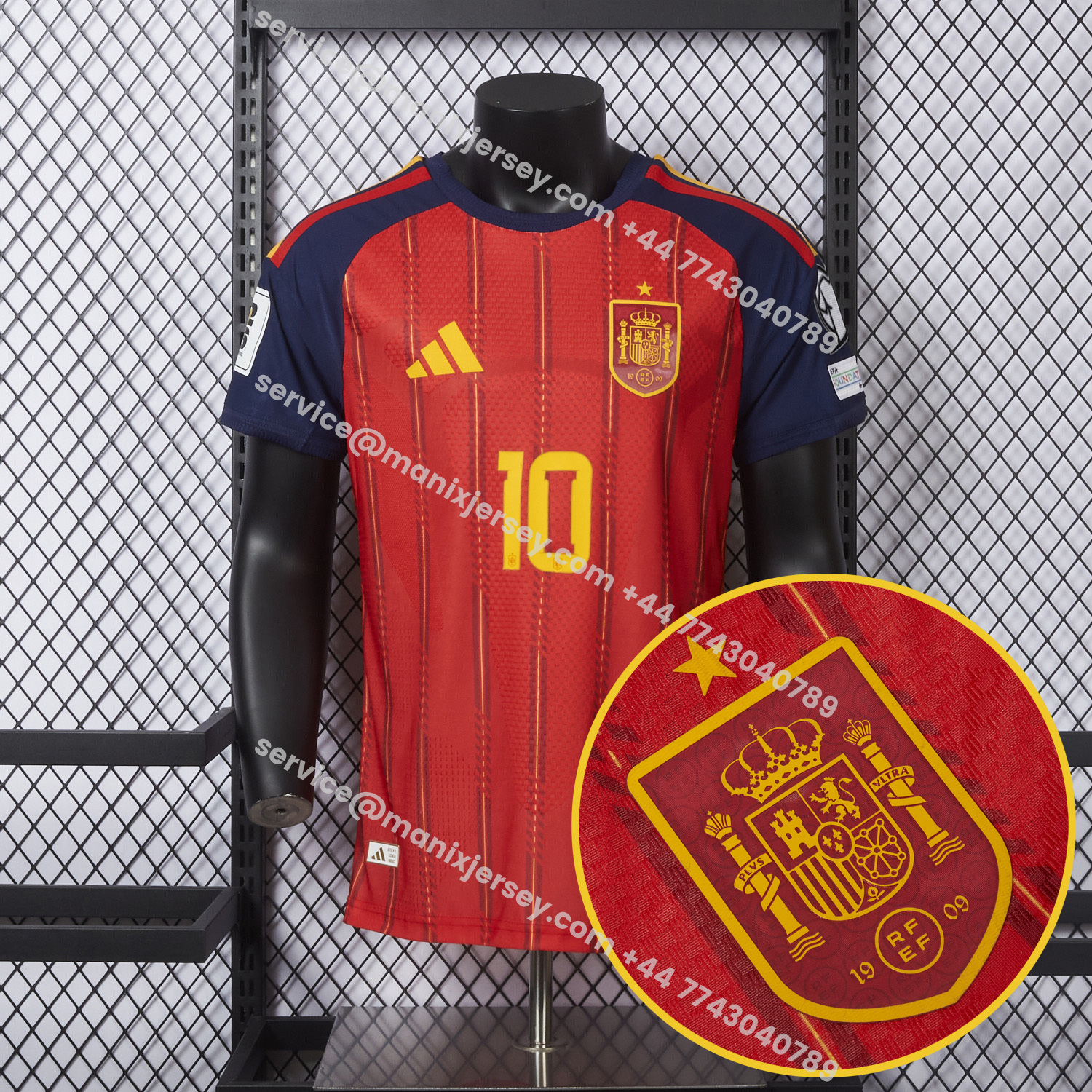 ManixJersey.com | Spain 2026 Home Jersey - Player Version -Customize Name, Number and Patch | Worldwide Shipping