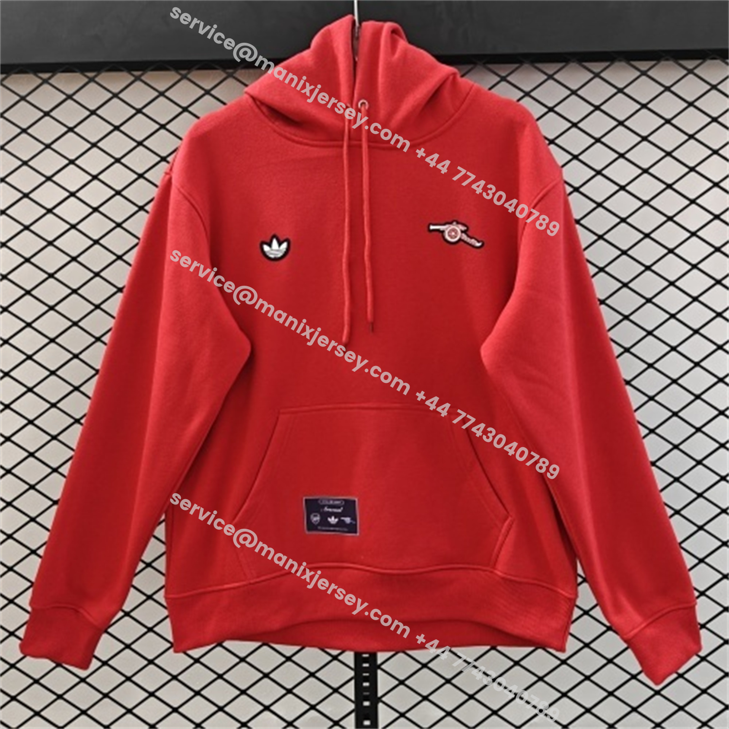 ManixJersey.com | Arsenal 25-26 Originals Terrace Icon Unisex Pullover Hoodie -Customize Name, Number and Patch | Worldwide Shipping