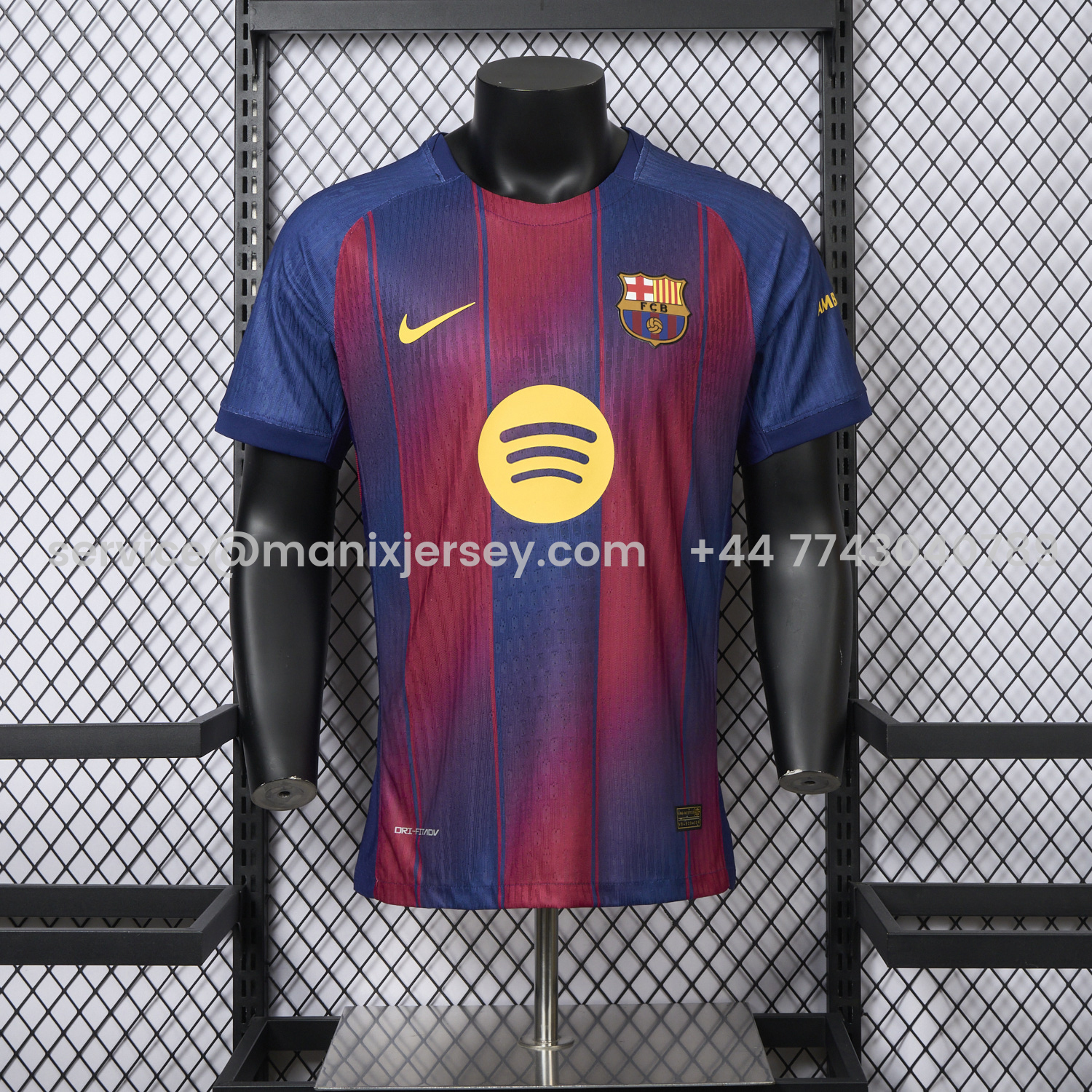 ManixJersey.com | Barcelona 25-26 Home Jersey - Player Version -Customize Name, Number and Patch | Worldwide Shipping