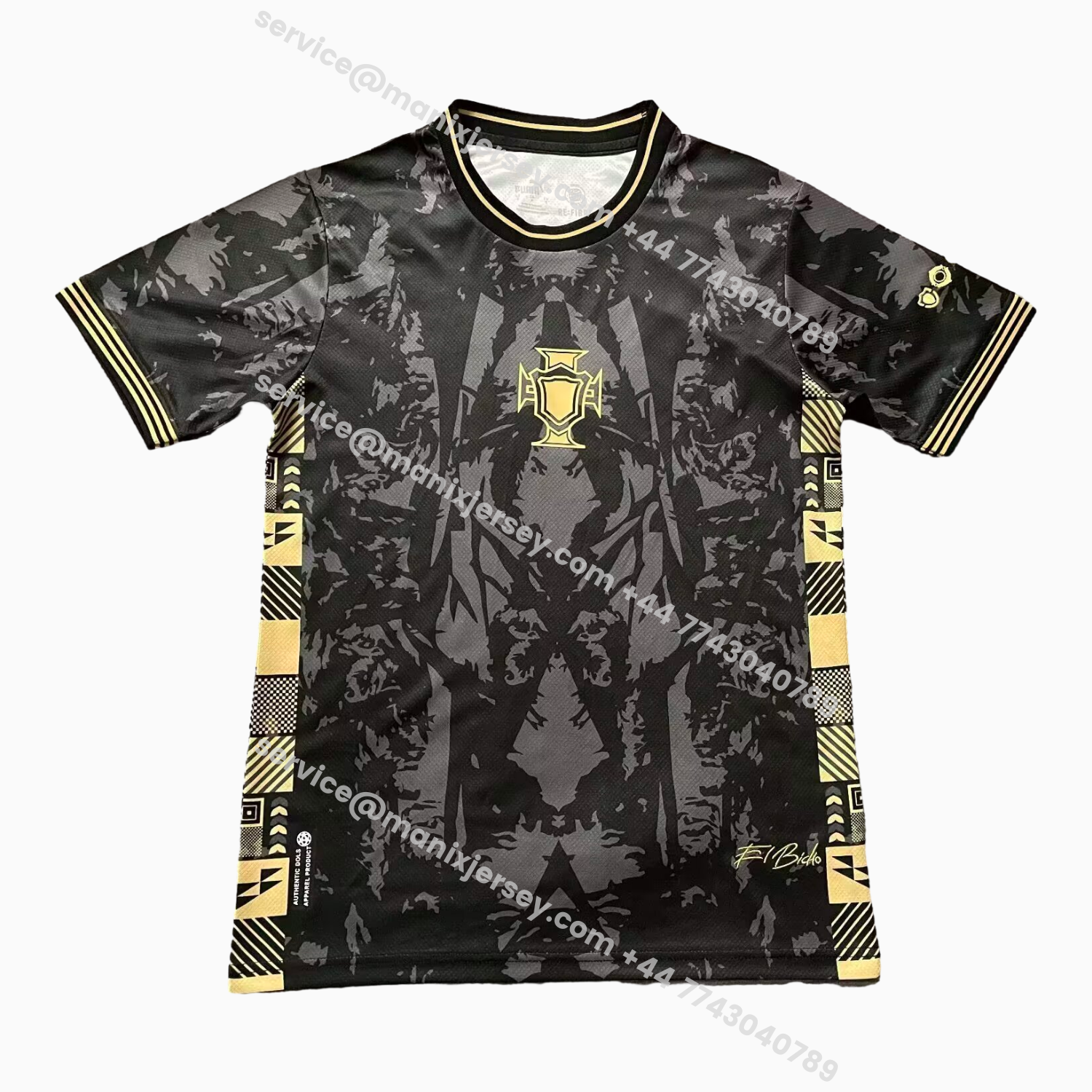 ManixJersey.com | Portugal 2026 COMMA Black CR7 Special Jersey - Fans Version -Customize Name, Number and Patch | Worldwide Shipping