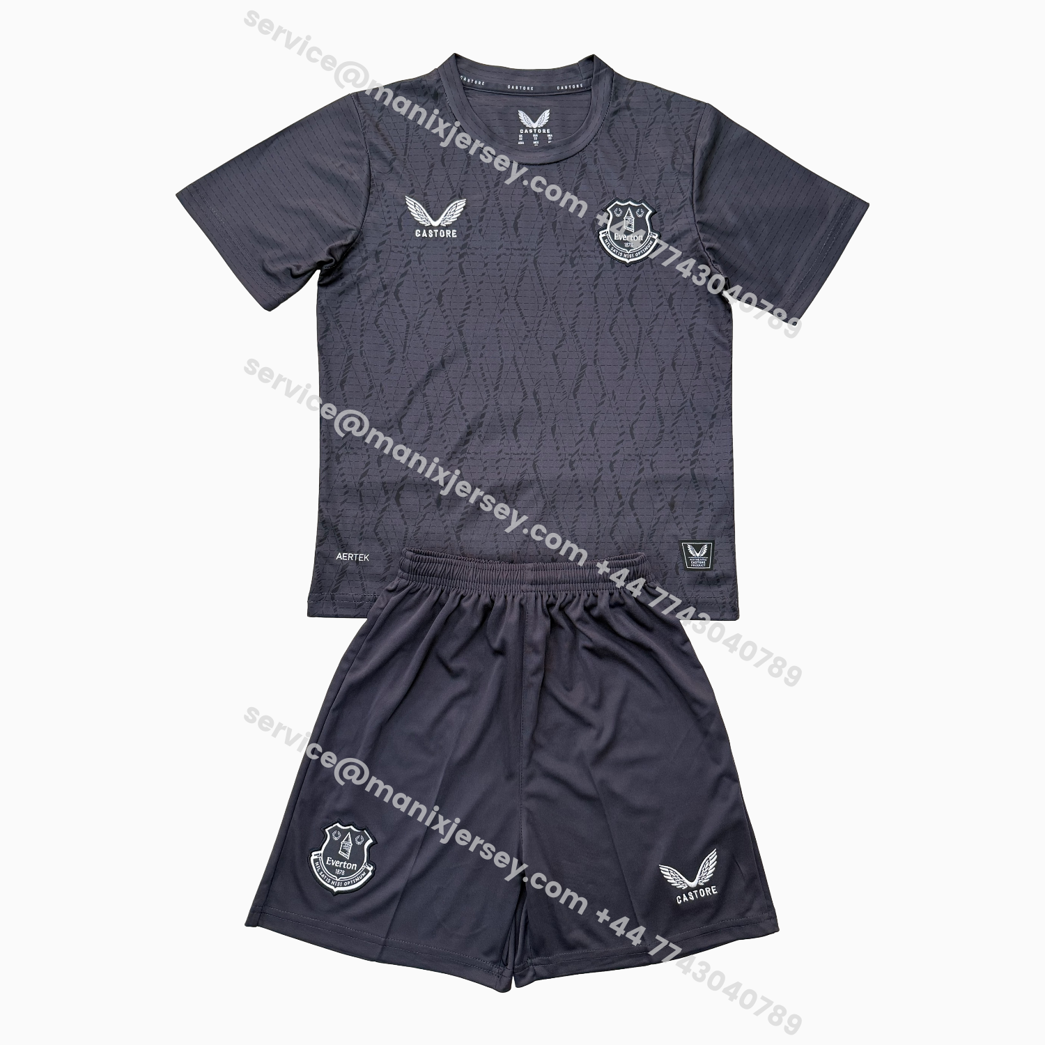 ManixJersey.com | Everton 25-26 Gray Goalkeeper Kids Kit -Customize Name, Number and Patch | Worldwide Shipping