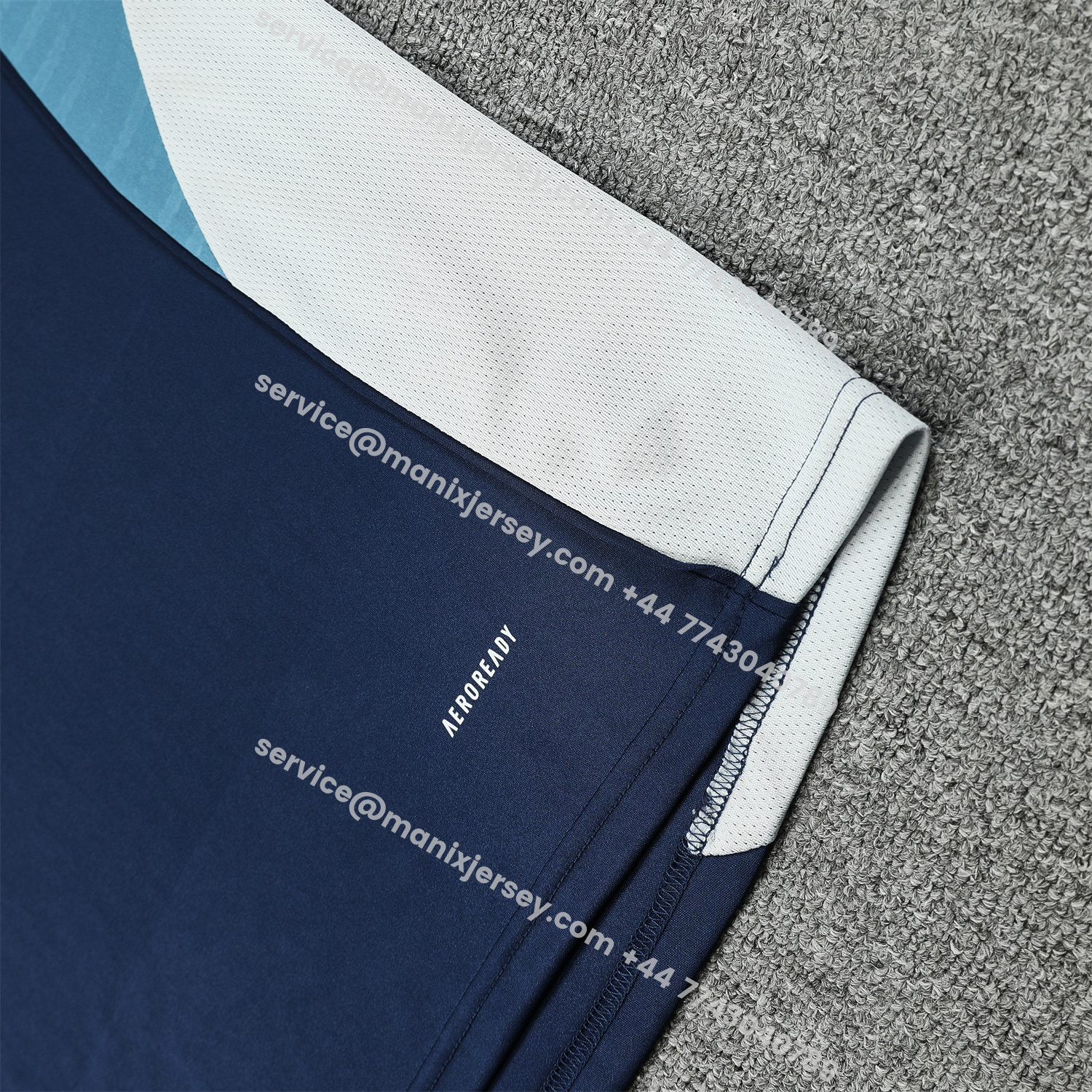 ManixJersey.com | Arsenal 25-26 Short-Sleeve Training Set - Deep Blue Top & Shorts -Customize Name, Number and Patch | Worldwide Shipping