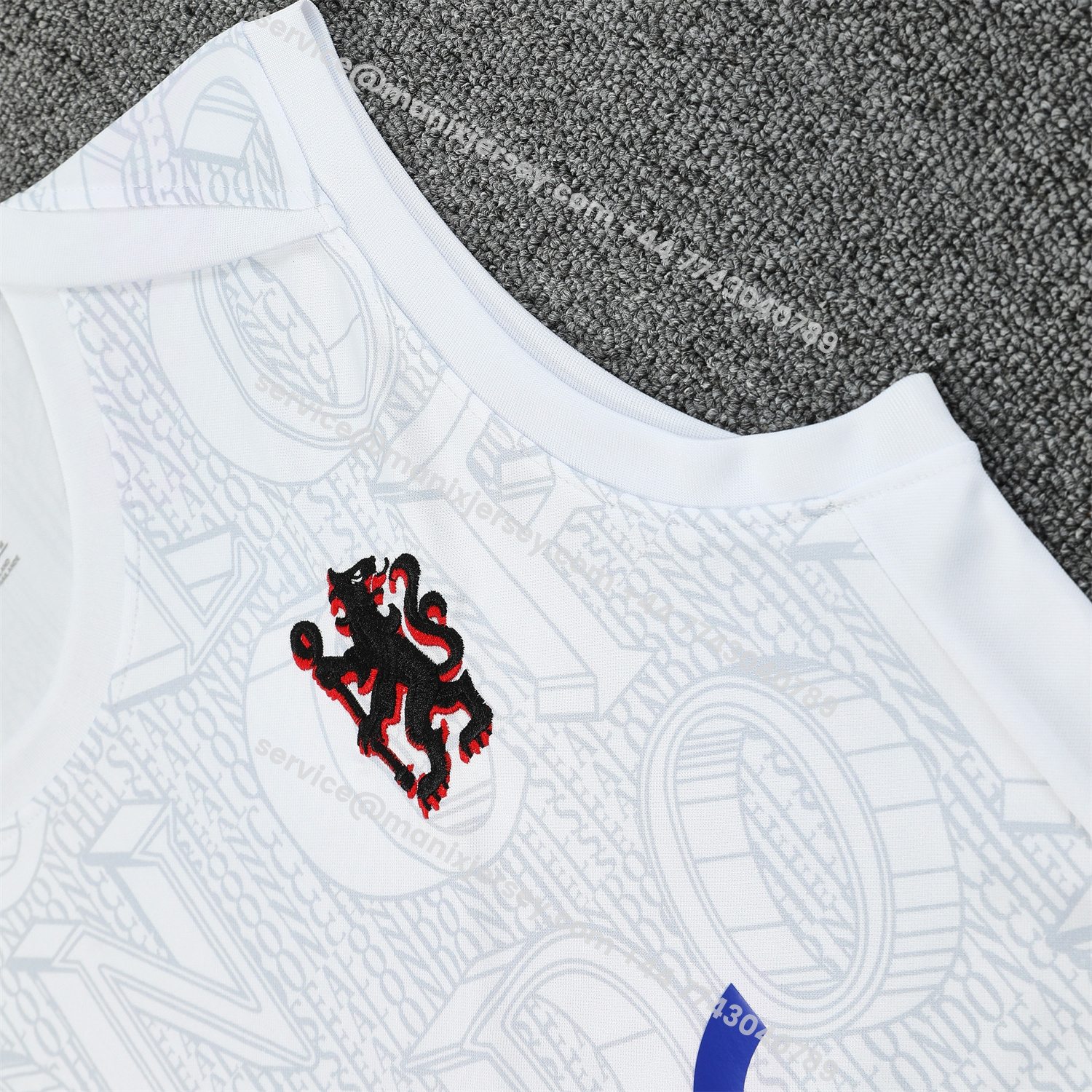 ManixJersey.com | C.h.e.l.s.e.a 25-26 Training Vest Suit - White -Customize Name, Number and Patch | Worldwide Shipping