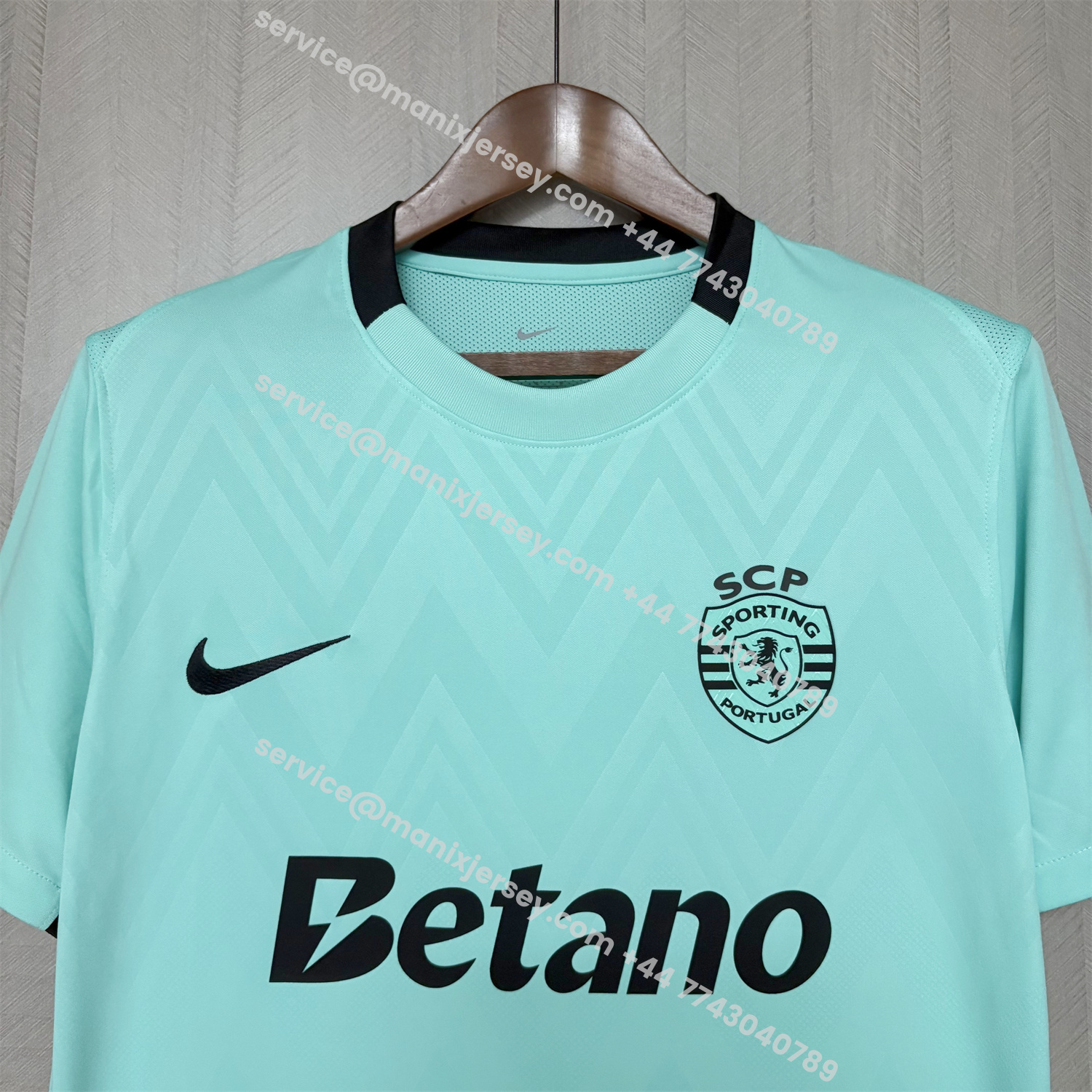 ManixJersey.com | Sporting CP 25-26 Third Cyan Jersey - Fans Version -Customize Name, Number and Patch | Worldwide Shipping