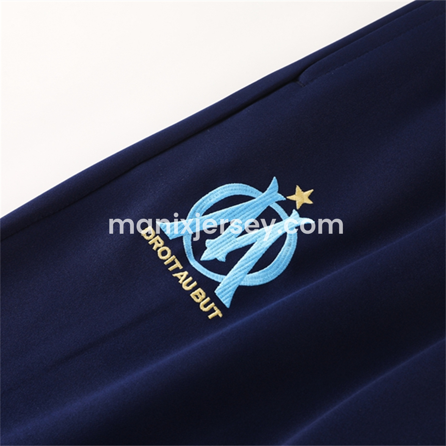 ManixJersey.com | Marseille 25-26 Jacket Training Tracksuit - Deep Blue Jackets & Pants -Customize Name, Number and Patch | Worldwide Shipping