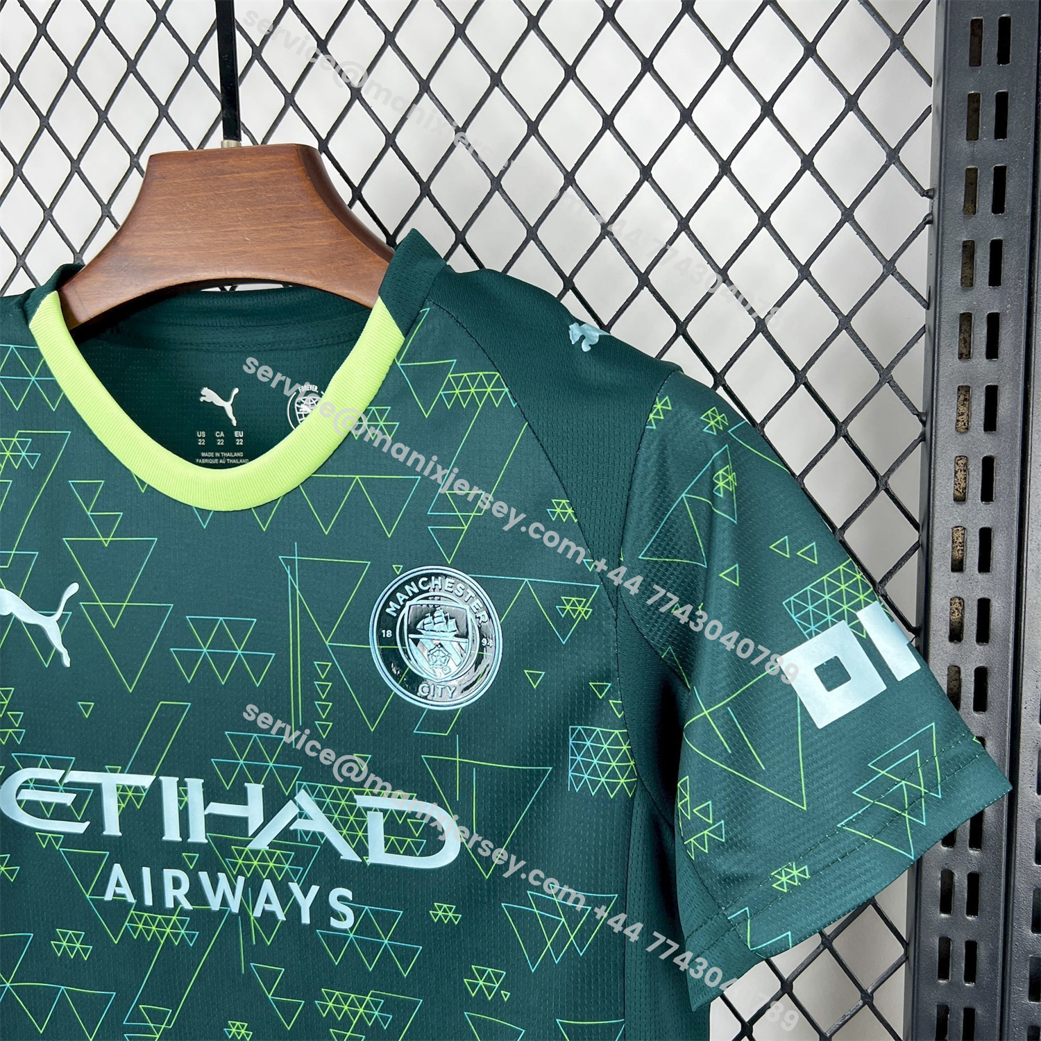 ManixJersey.com | Manchester City 25-26 Fourth Green Kids Kit -Customize Name, Number and Patch | Worldwide Shipping