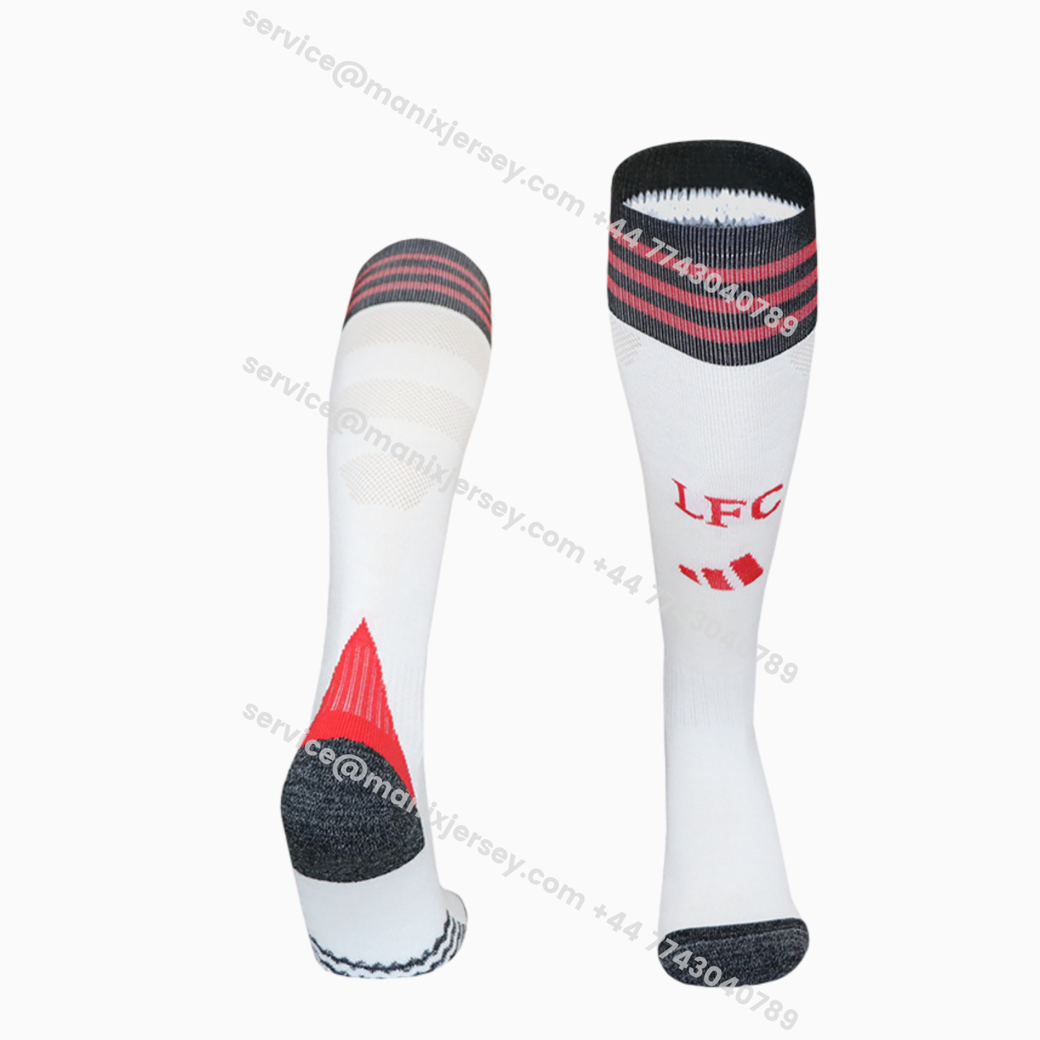 ManixJersey.com | Liver.pool 25-26 Away Socks - White -Customize Name, Number and Patch | Worldwide Shipping