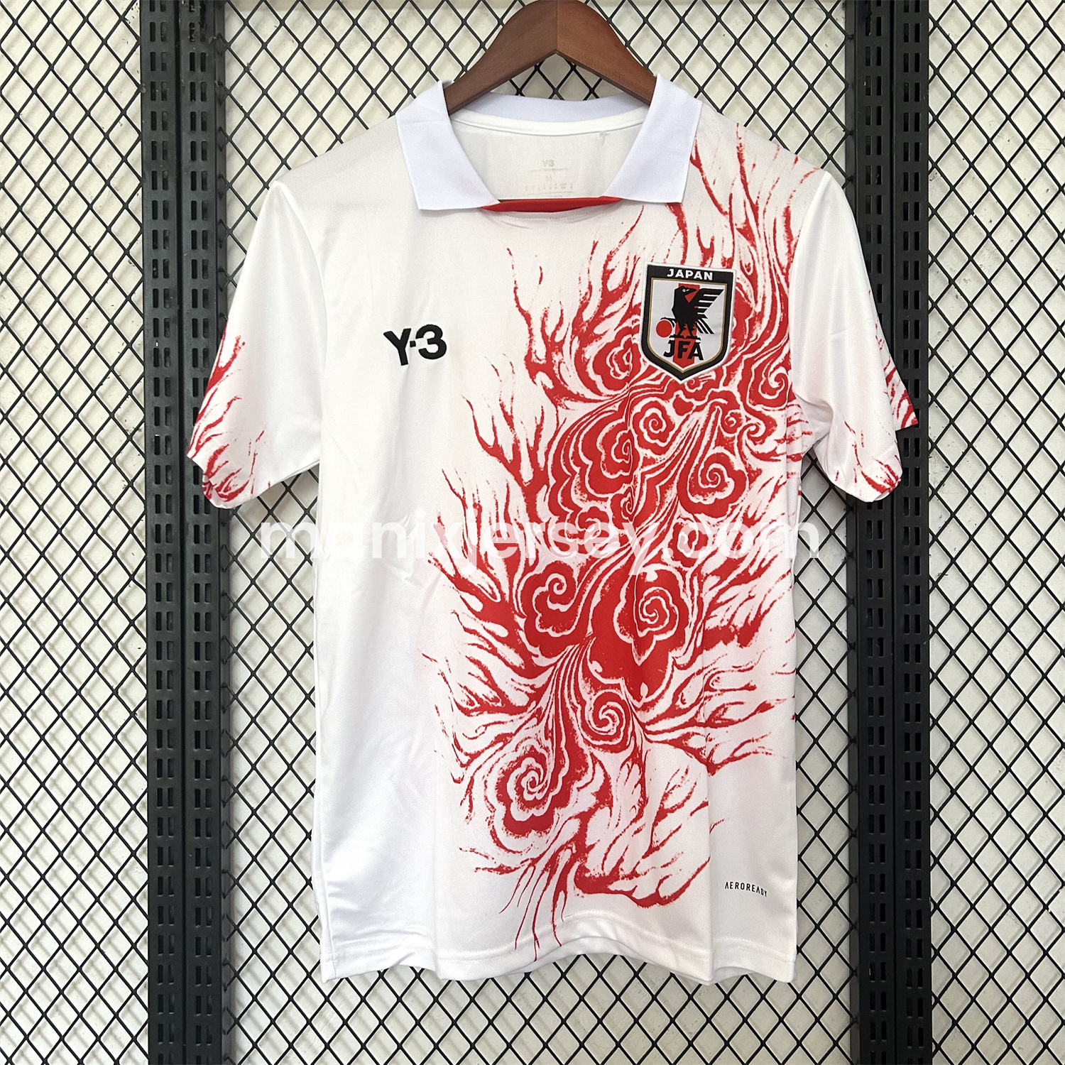 ManixJersey.com | Japan 25-26 Y3 Red Auspicious Cloud Pattern White Jersey - Fans Version -Customize Name, Number and Patch | Worldwide Shipping