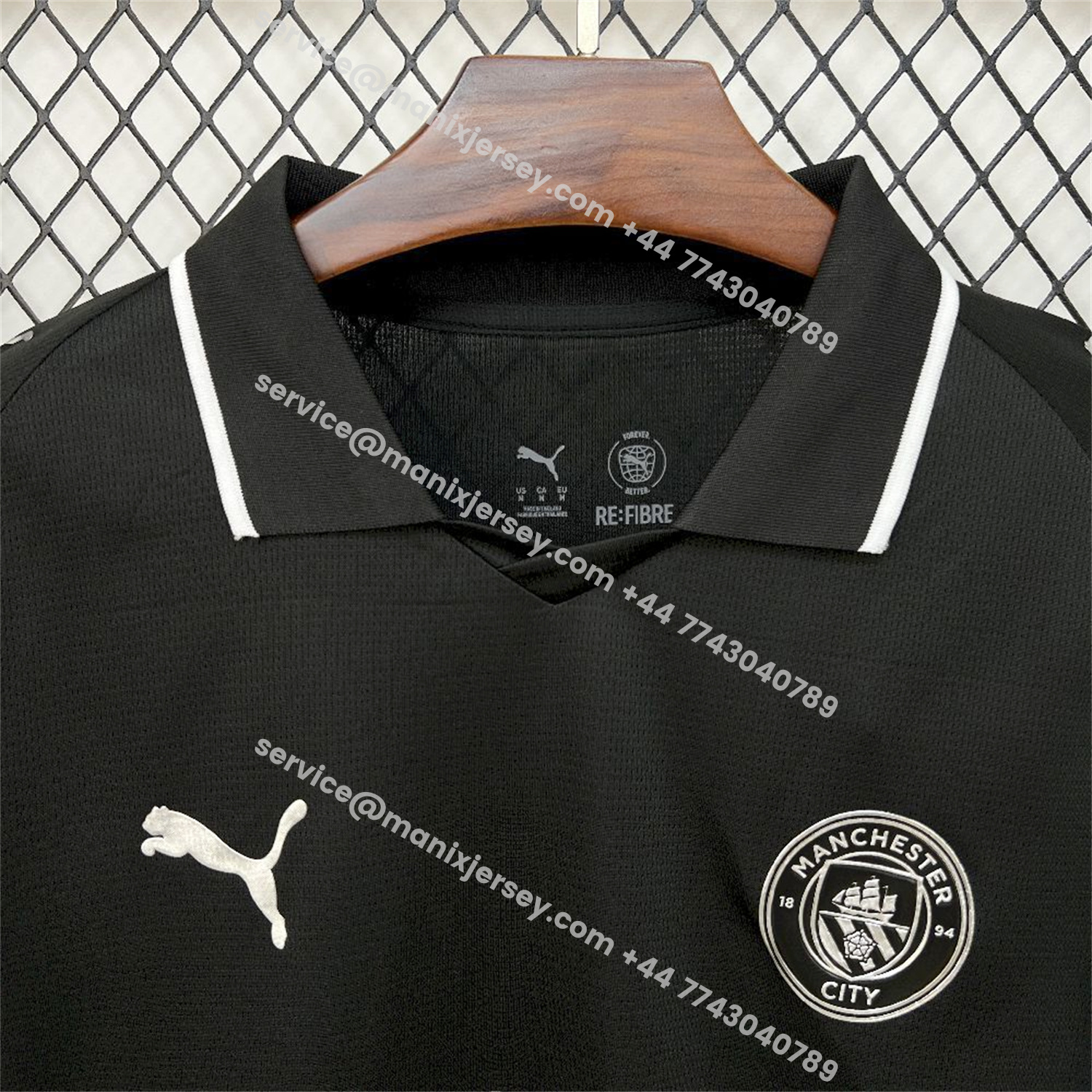 ManixJersey.com | Manchester City 25-26 Away Long Sleeves Black Jersey - Fans Version -Customize Name, Number and Patch | Worldwide Shipping
