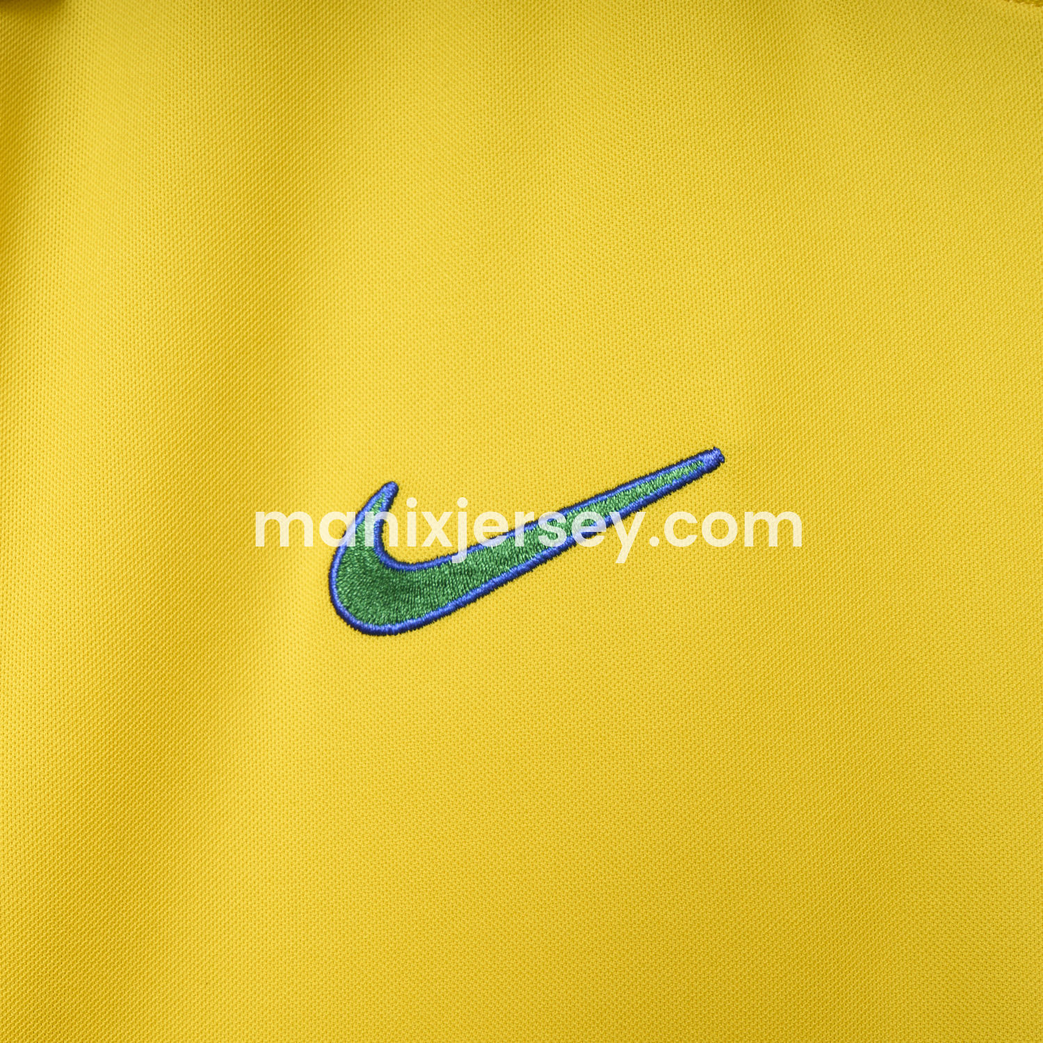 ManixJersey.com | Retro Brazil 1998 Home Jersey -Customize Name, Number and Patch | Worldwide Shipping