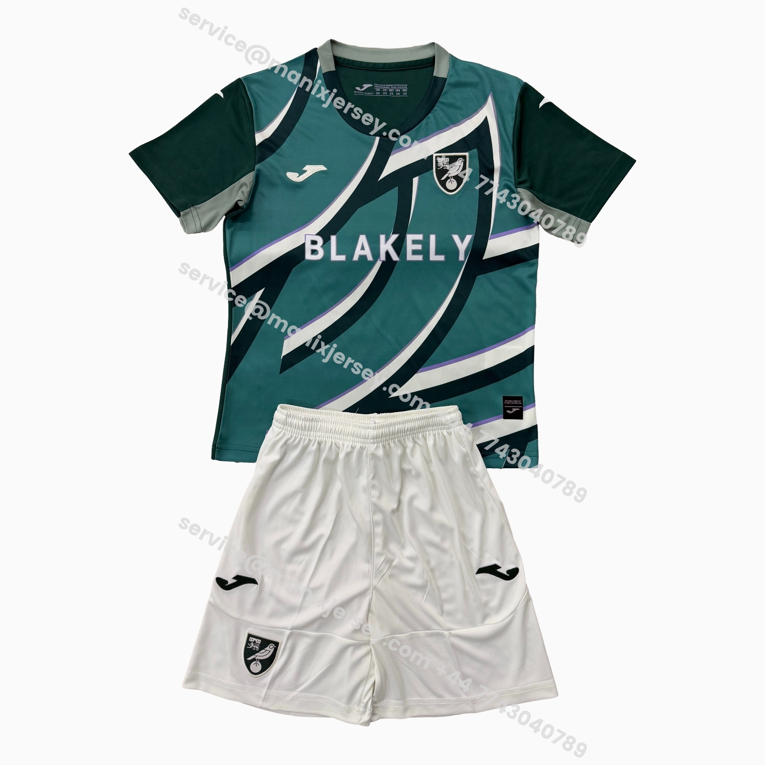 ManixJersey.com | Norwich City 25-26 Away Men's Adult Jersey Set - Fans Version -Customize Name, Number and Patch | Worldwide Shipping