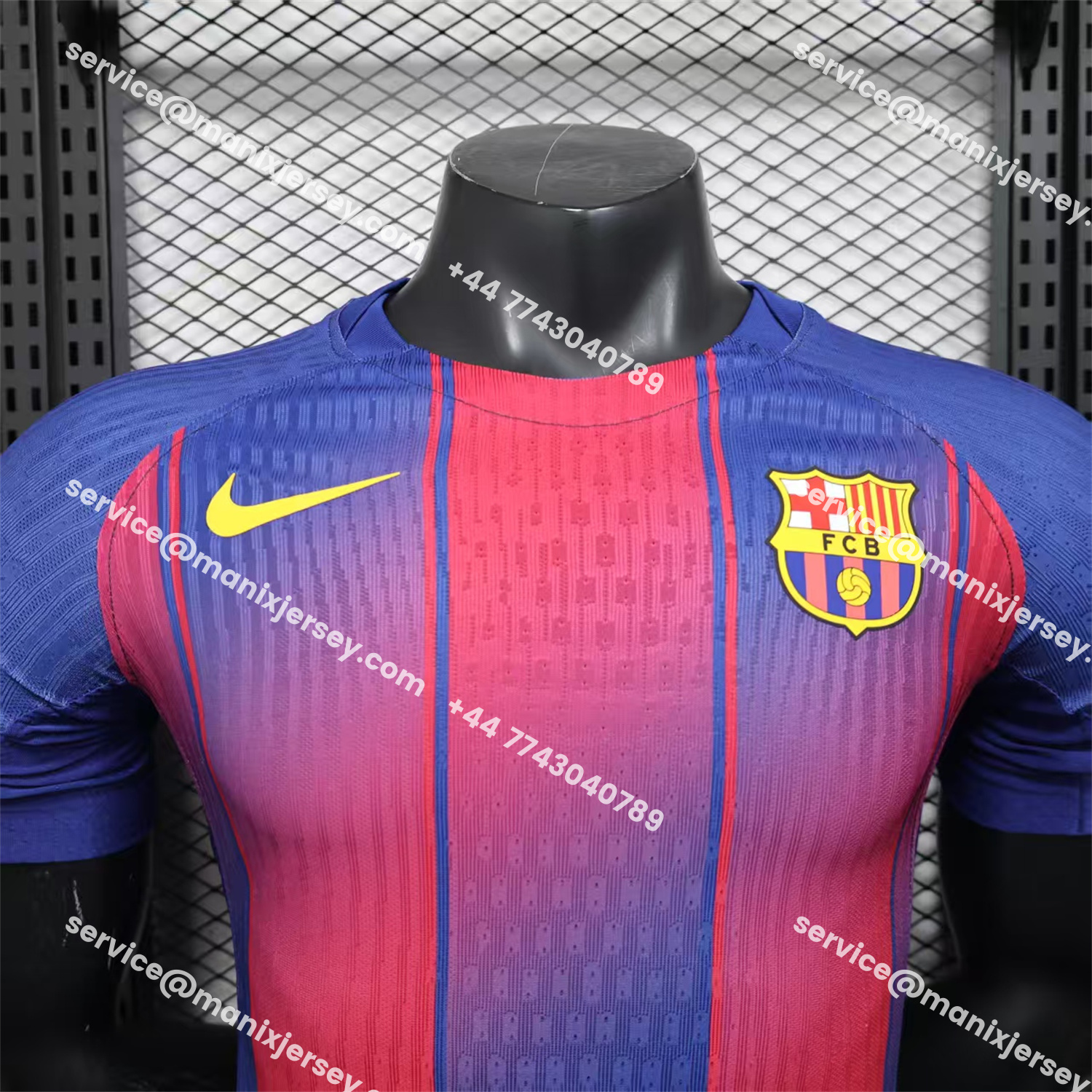 ManixJersey.com | Barcelona 25-26 Home Unsponsored Jersey - Player Version -Customize Name, Number and Patch | Worldwide Shipping
