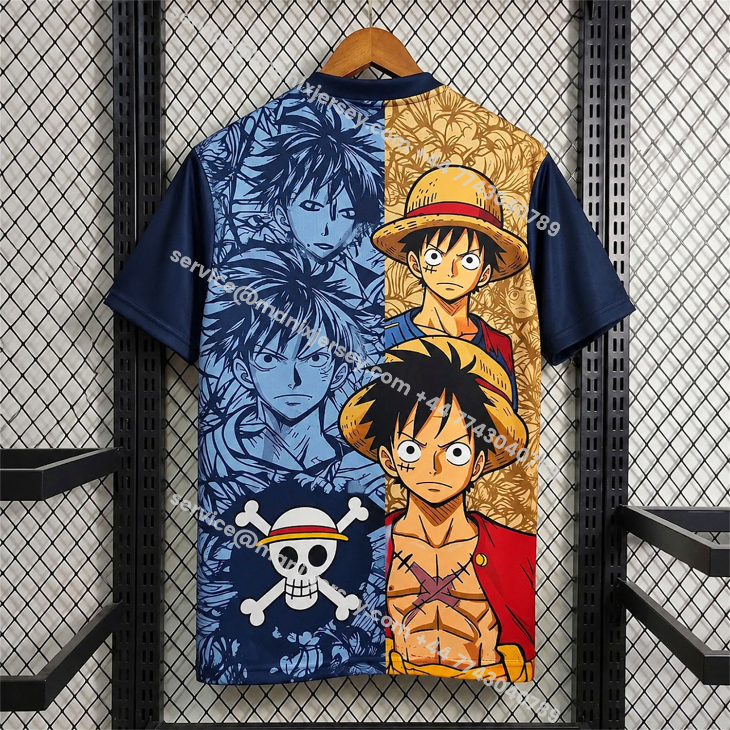 Japan 2026 Luffy Skull Blue Yellow Special Jersey - Fans Version:football jersey mysite: unitedjerseyfootball 邓江浪:football