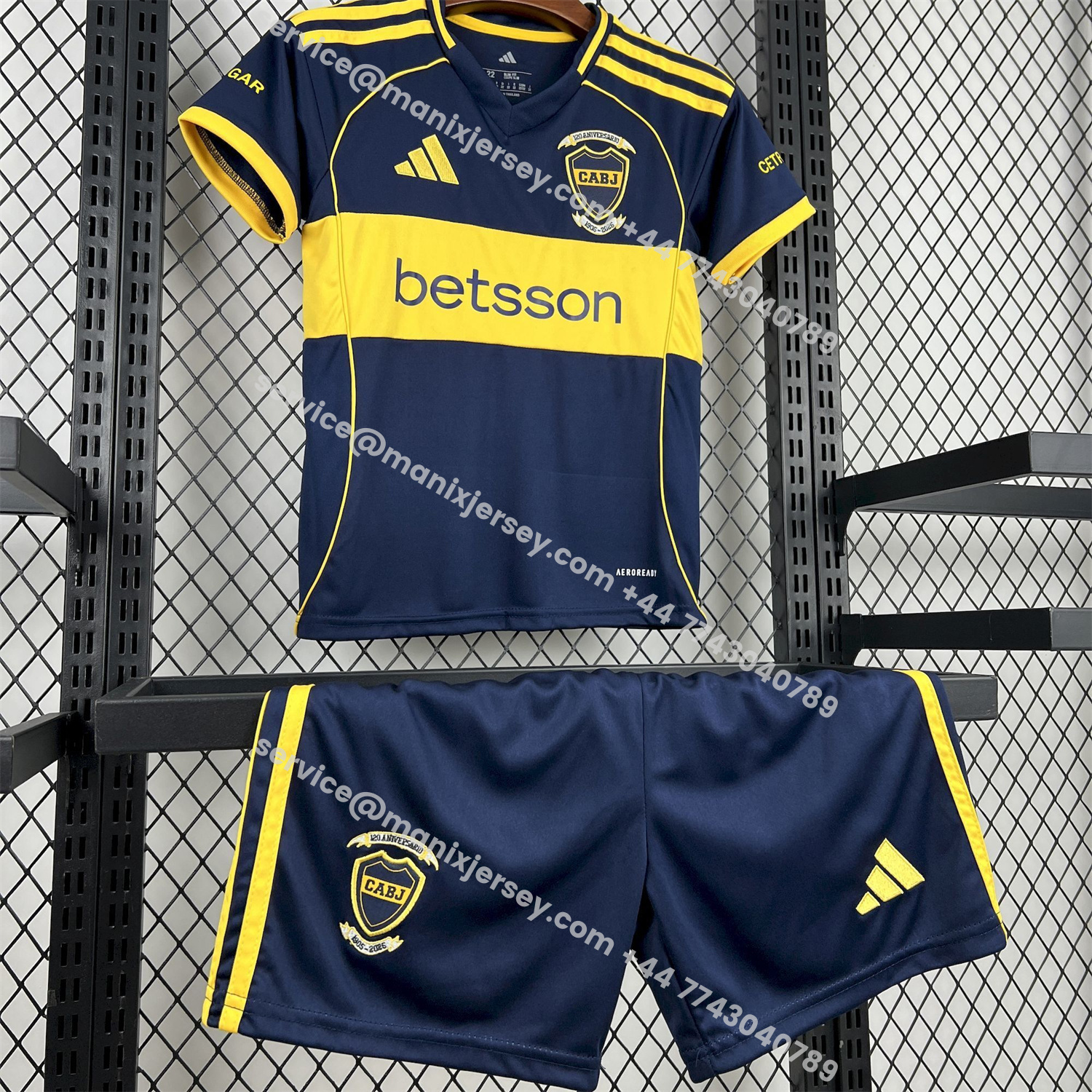 ManixJersey.com | Boca Juniors 25-26 Home 120th Anniversary Kids Kit -Customize Name, Number and Patch | Worldwide Shipping