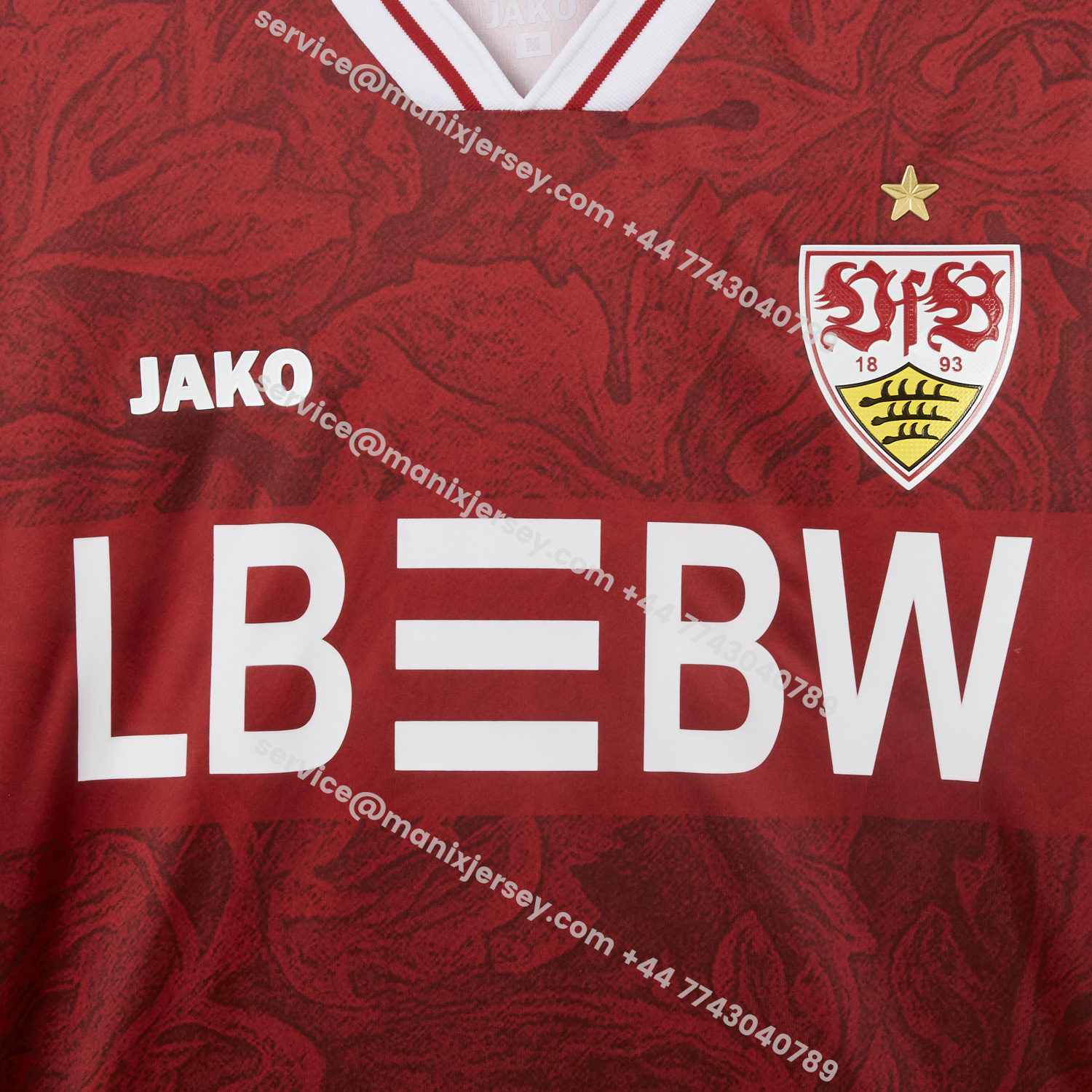 ManixJersey.com | VfB Stuttgart 25-26 Away Red Jersey - Fans Version -Customize Name, Number and Patch | Worldwide Shipping