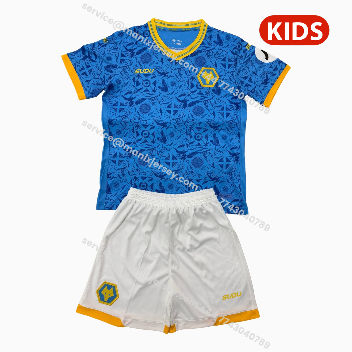 ManixJersey.com | Wolverhampton Wanderers Wolves 25-26 Third Kids Kit -Customize Name, Number and Patch | Worldwide Shipping