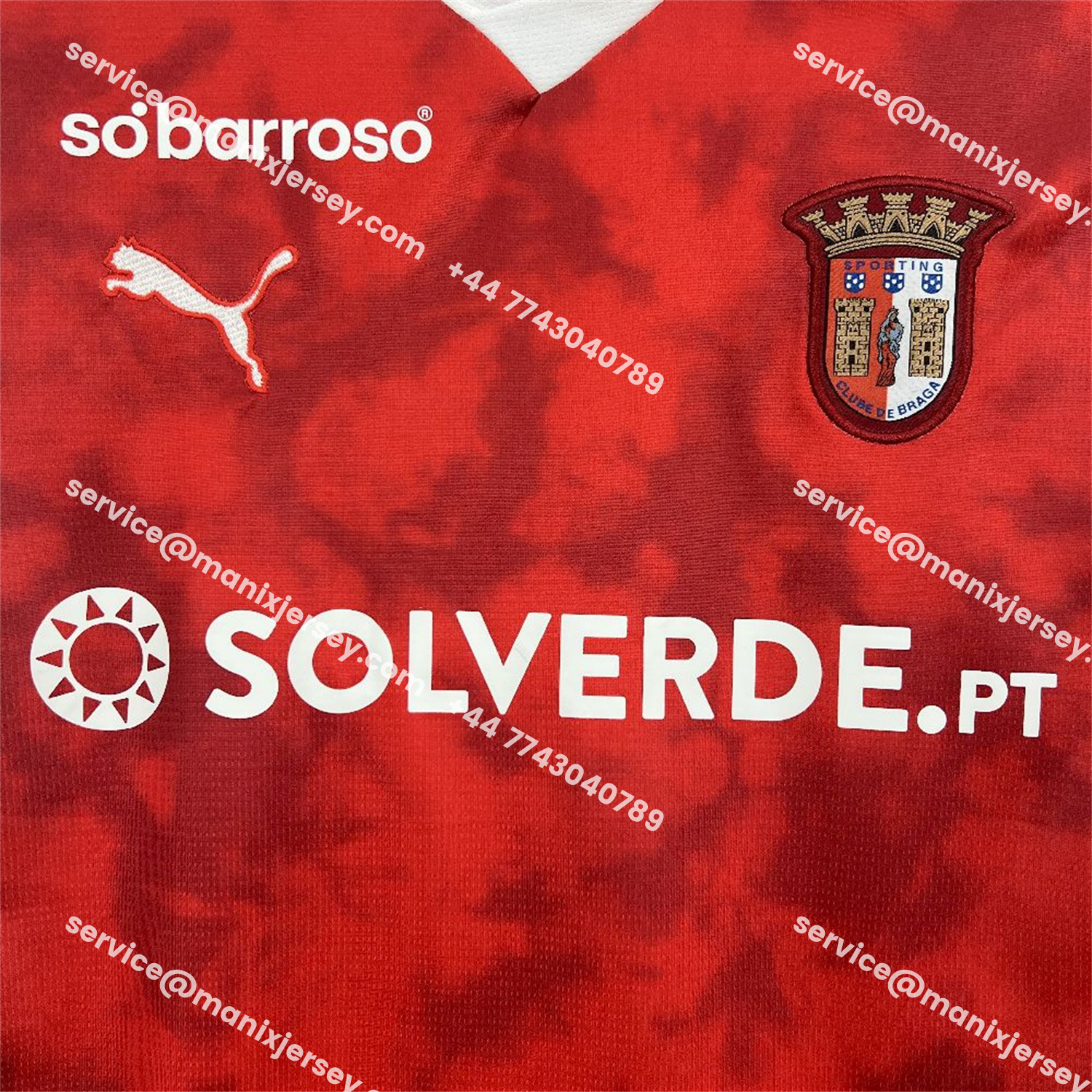 ManixJersey.com | Braga 25-26 Home Jersey - Fans Version -Customize Name, Number and Patch | Worldwide Shipping