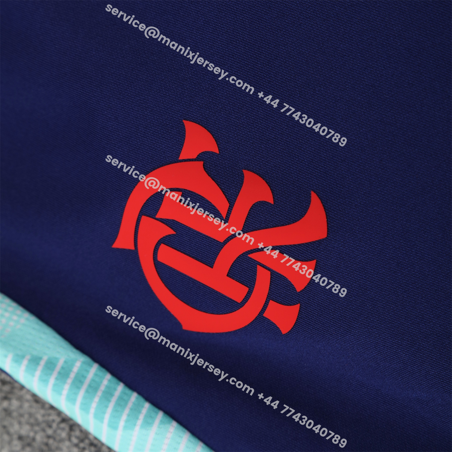 ManixJersey.com | Flamengo 25-26 Long Sleeve Training Set - Light Blue Top & Deep Blue Pants -Customize Name, Number and Patch | Worldwide Shipping