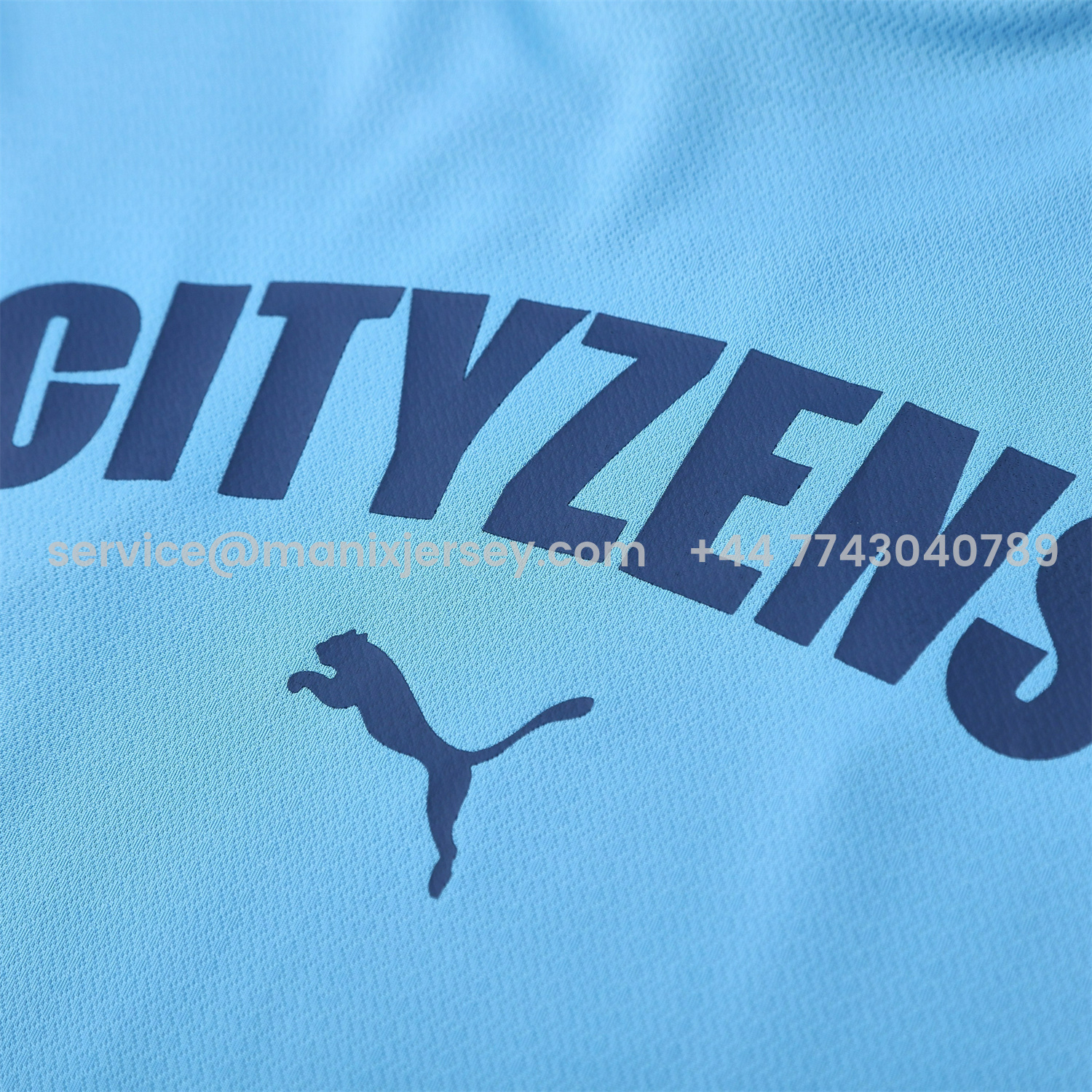 ManixJersey.com | Manchester City 25-26 Short-Sleeve Training Set - Light Blue Top & Deep Blue Shorts -Customize Name, Number and Patch | Worldwide Shipping